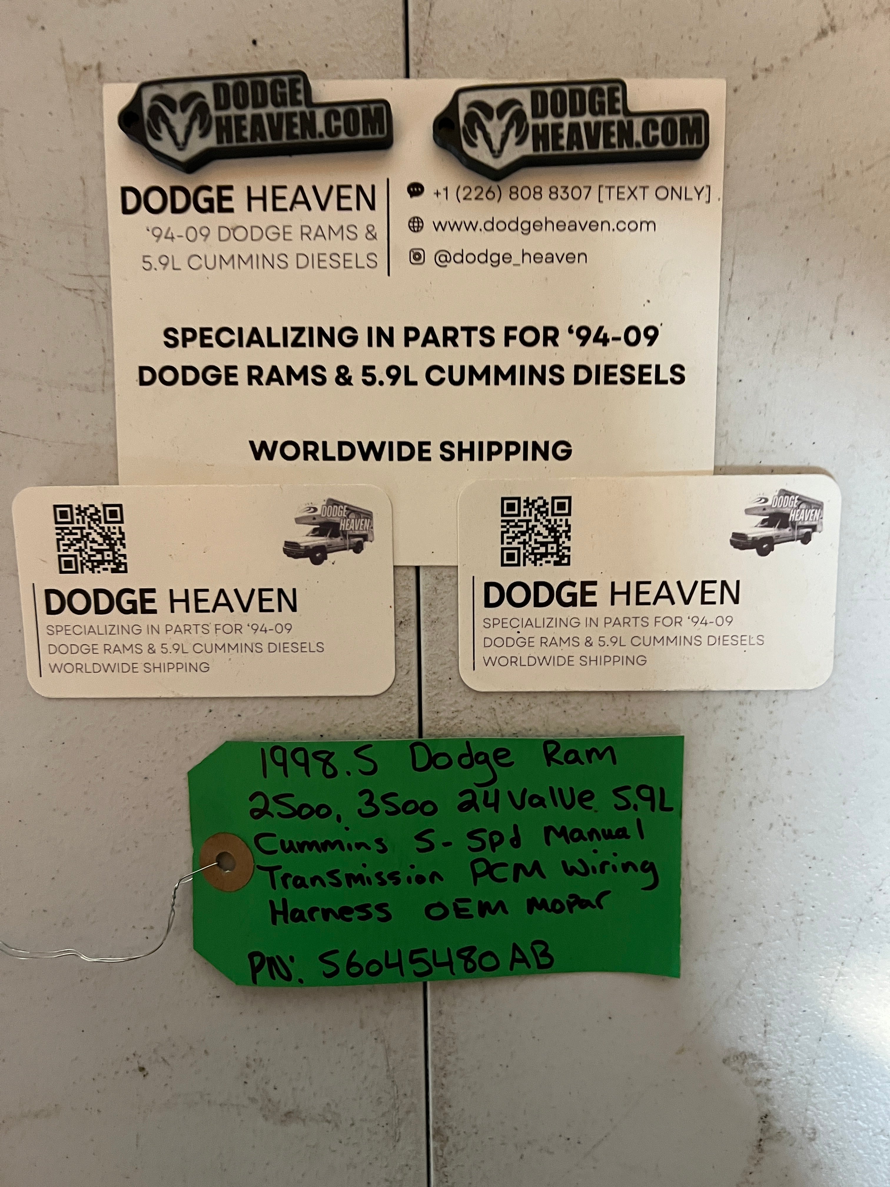 1998.5-1998.5 Dodge Ram 24 Valve 5.9L Cummins Manual PCM Wiring Harness