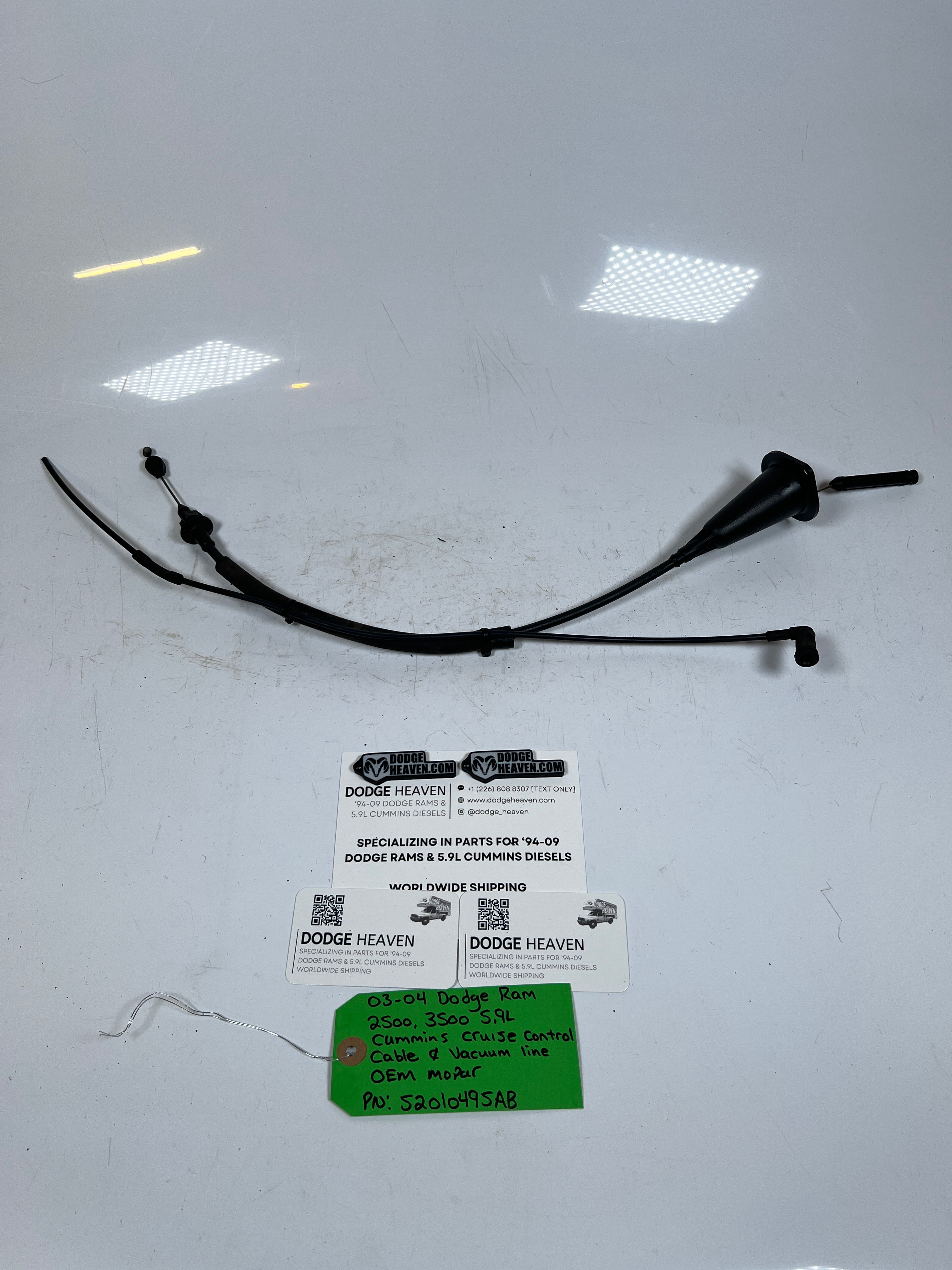 2003-2004 Dodge Ram 5.9L Cummins Cruise Control Cable & Vaccum Line