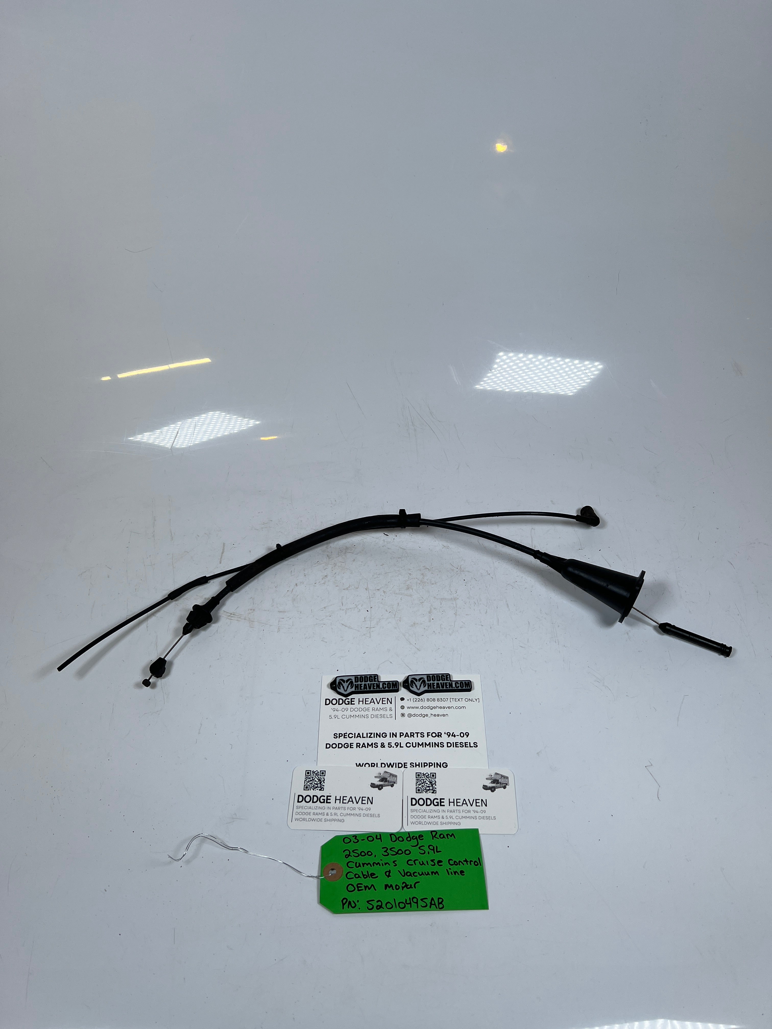 2003-2004 Dodge Ram 5.9L Cummins Cruise Control Cable & Vaccum Line