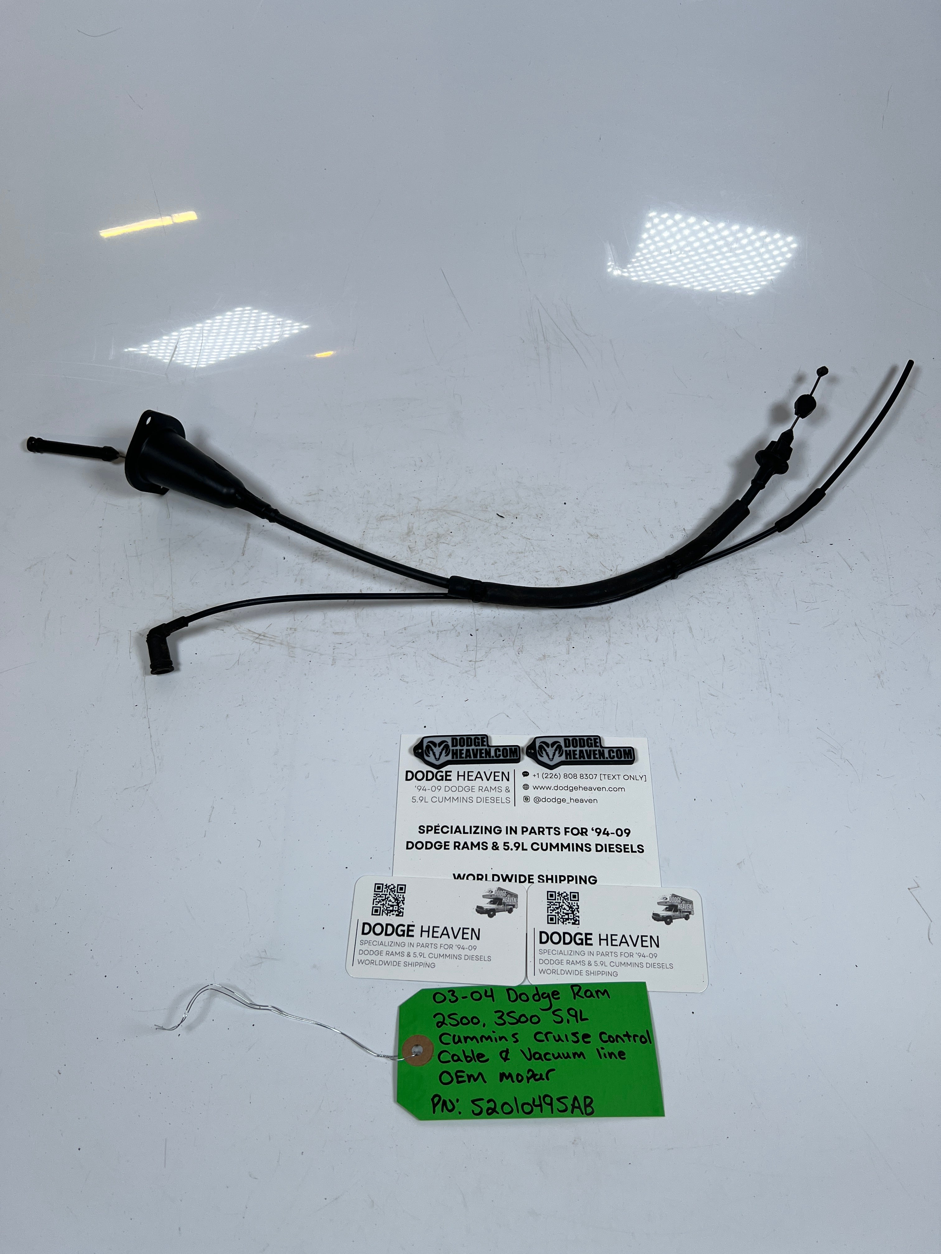 2003-2004 Dodge Ram 5.9L Cummins Cruise Control Cable & Vaccum Line