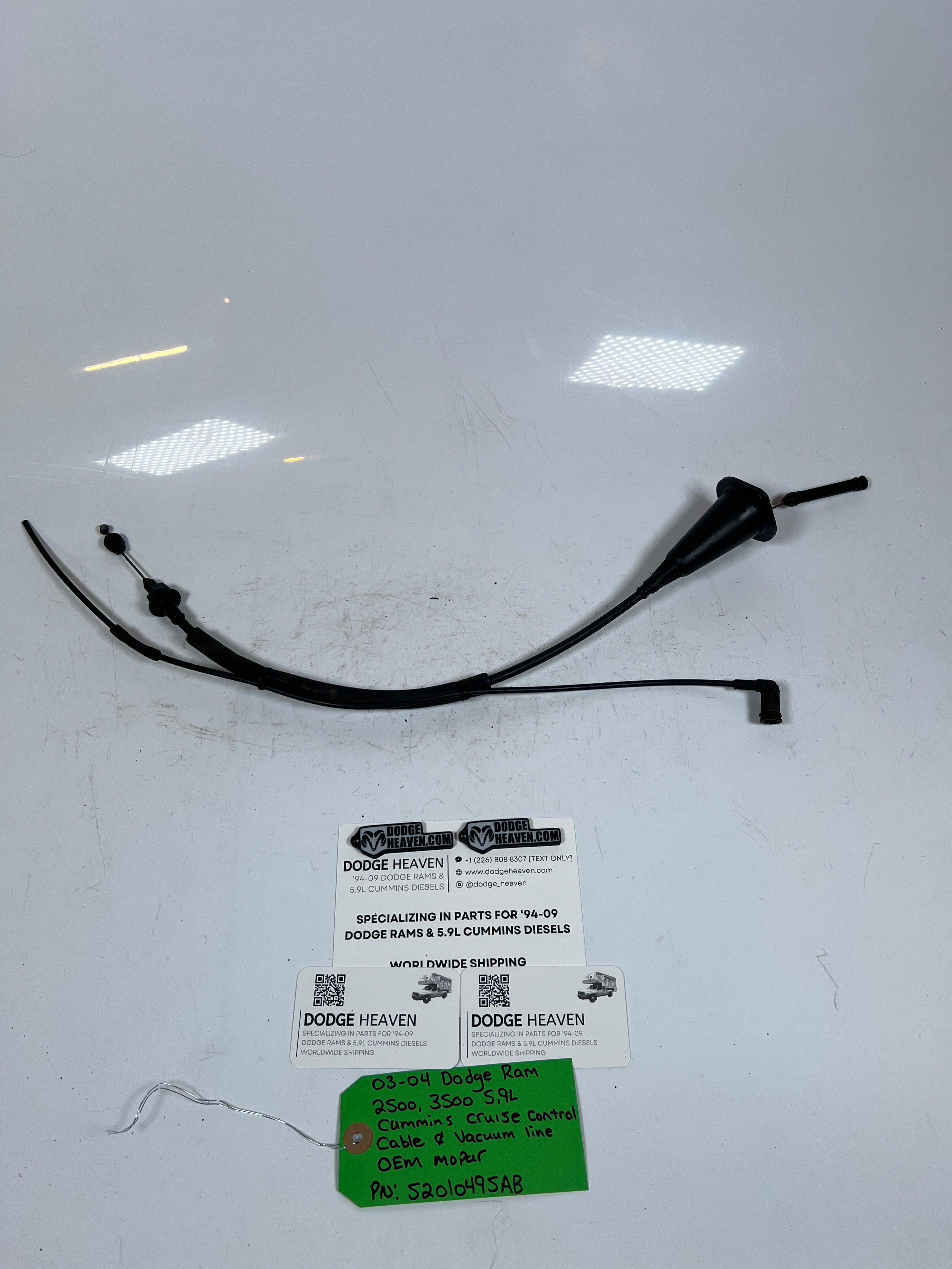 2003-2004 Dodge Ram 5.9L Cummins Cruise Control Cable & Vaccum Line