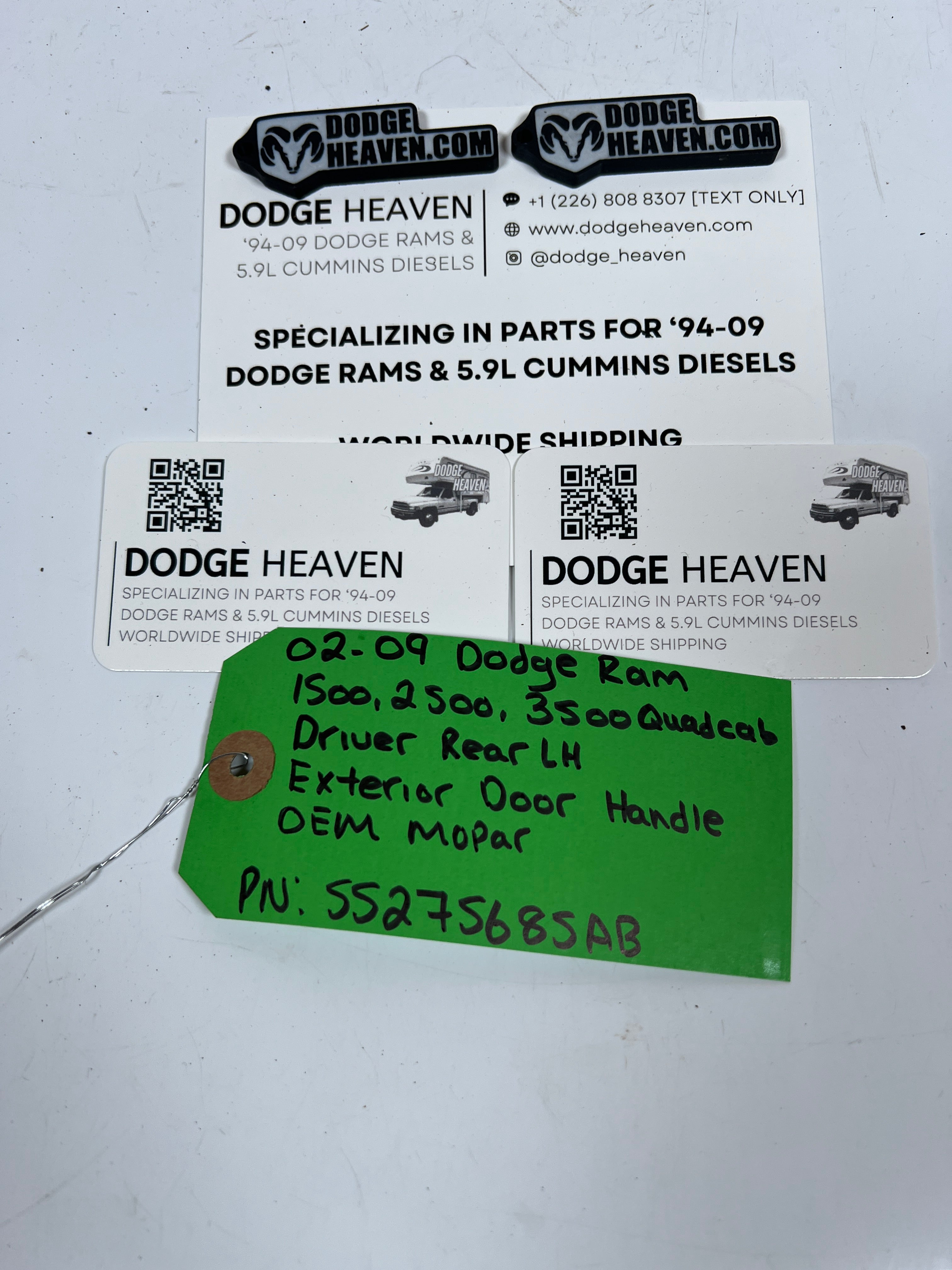 2002-2009 Dodge Ram Quad Cab Driver Rear LH Exterior Door Handle