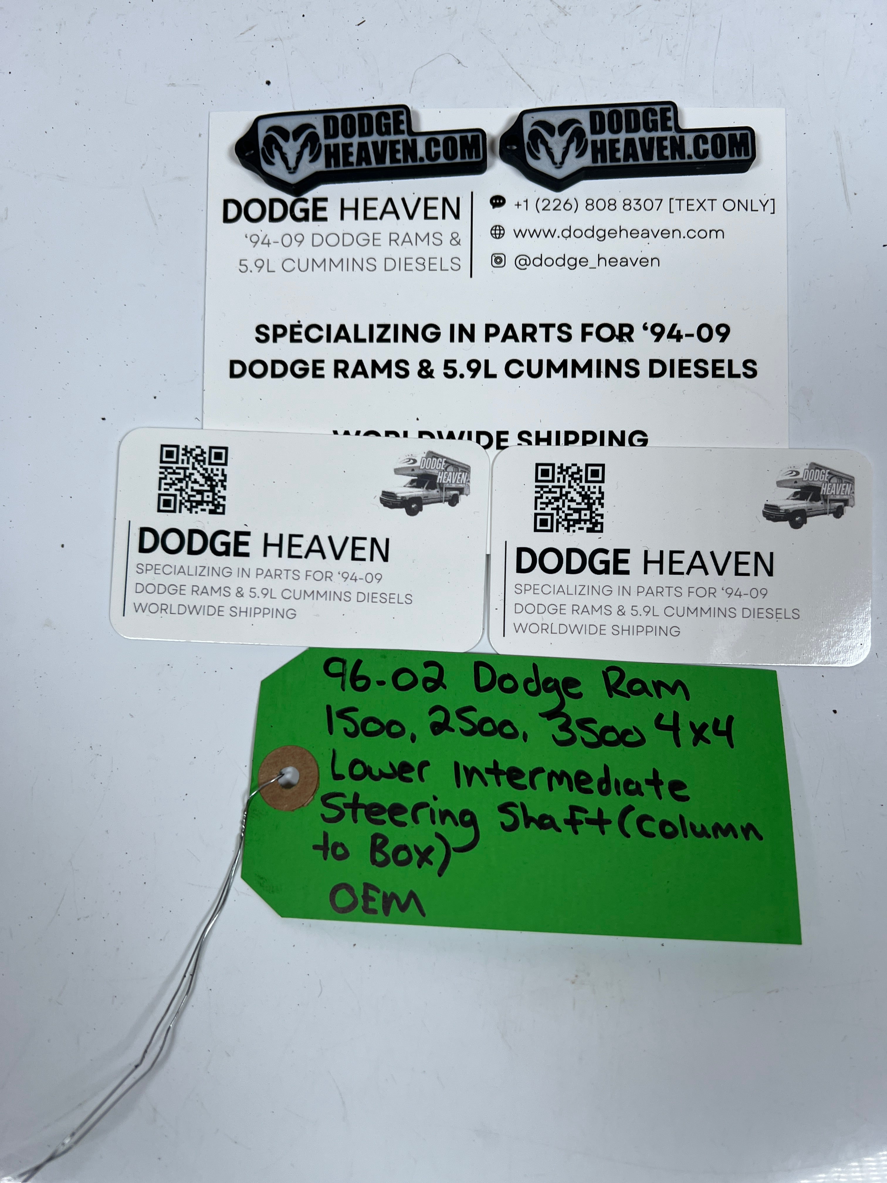 1996-2002 Dodge Ram 4x4 Lower Intermediate Steering Shaft (Column to Dash)