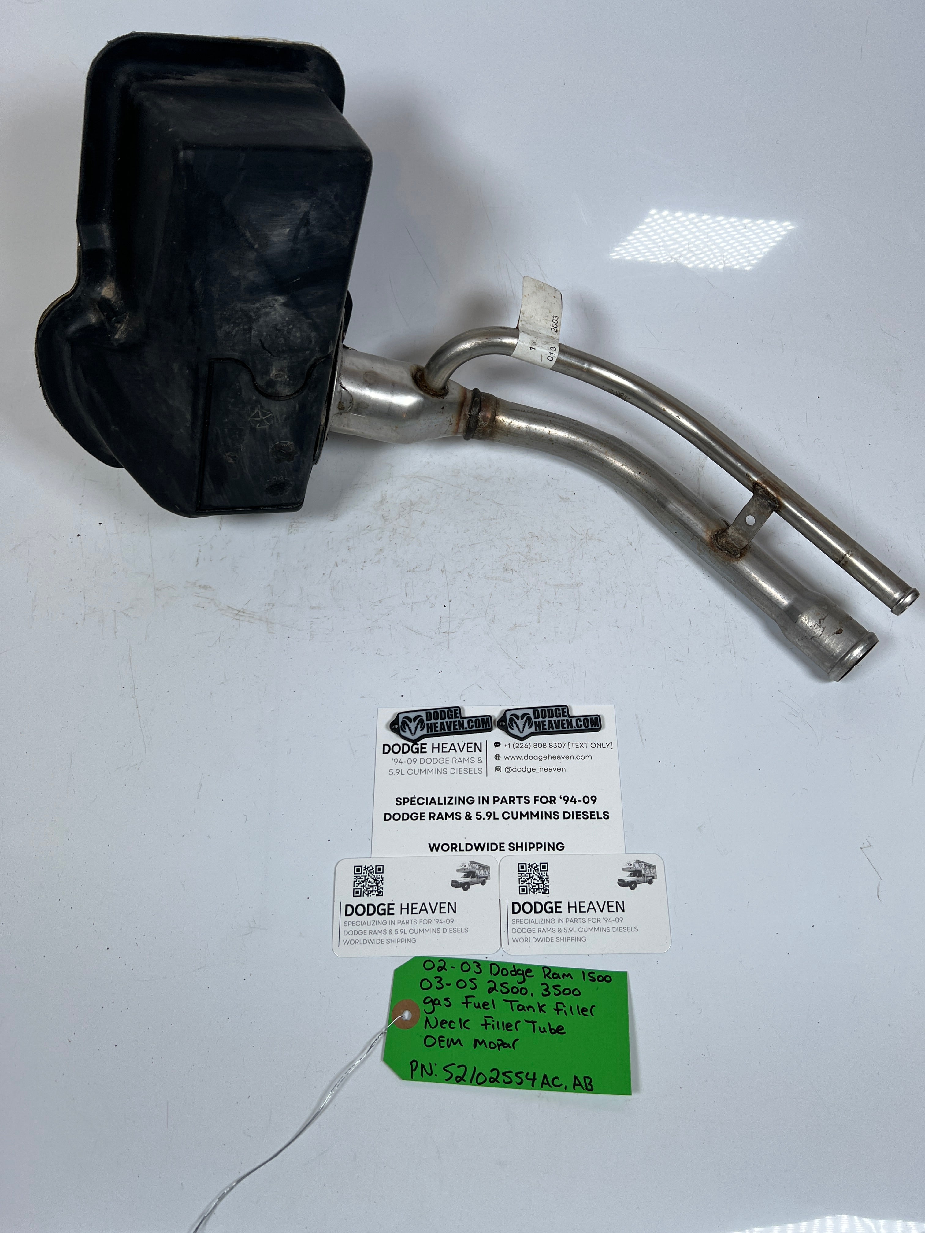 2002-2005 Dodge Ram Gas Fuel Tank Filler Neck Tube