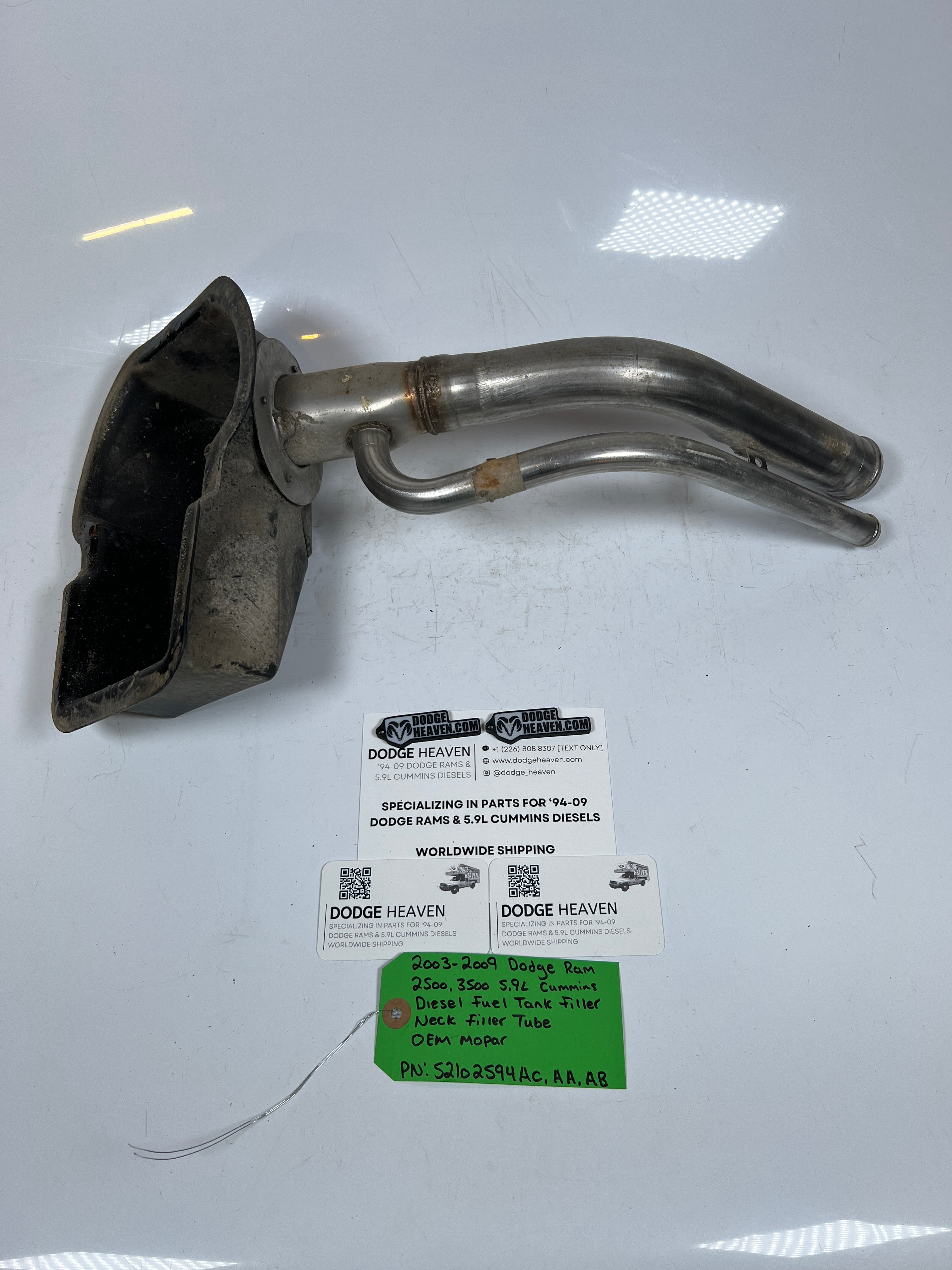 2003-2009 Dodge Ram 2500 3500 Cummins Diesel Fuel Tank Filler Neck Tube