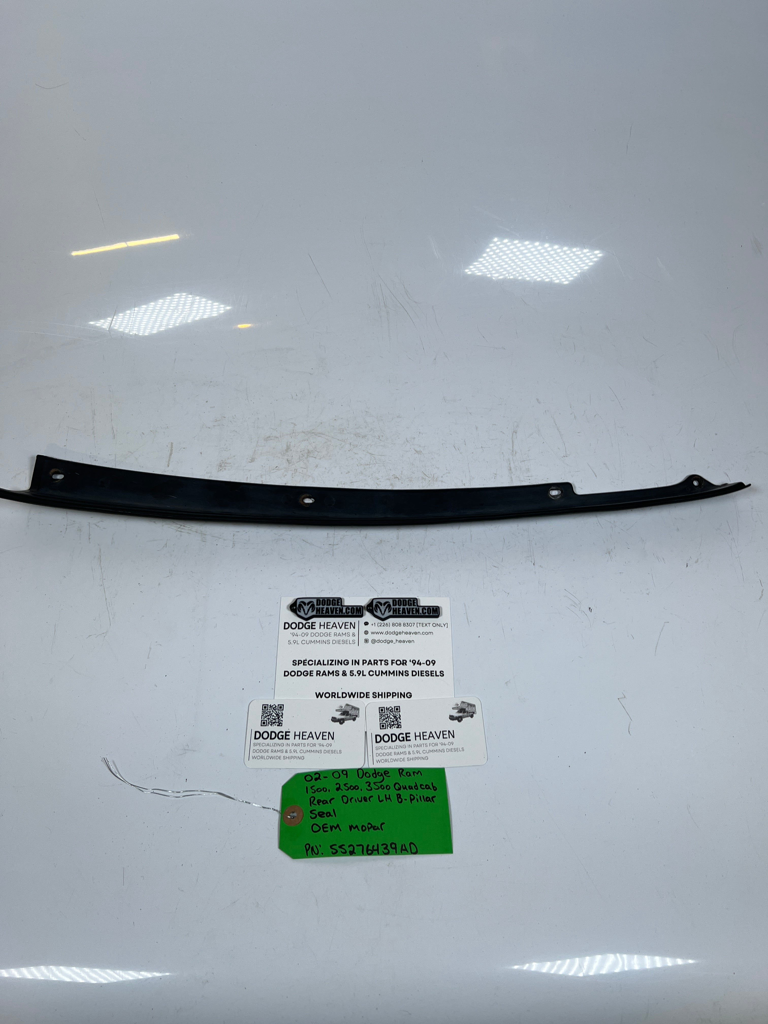 2002-2009 Dodge Ram 1500-3500 Quad Cab Rear Driver B-Pillar Seal