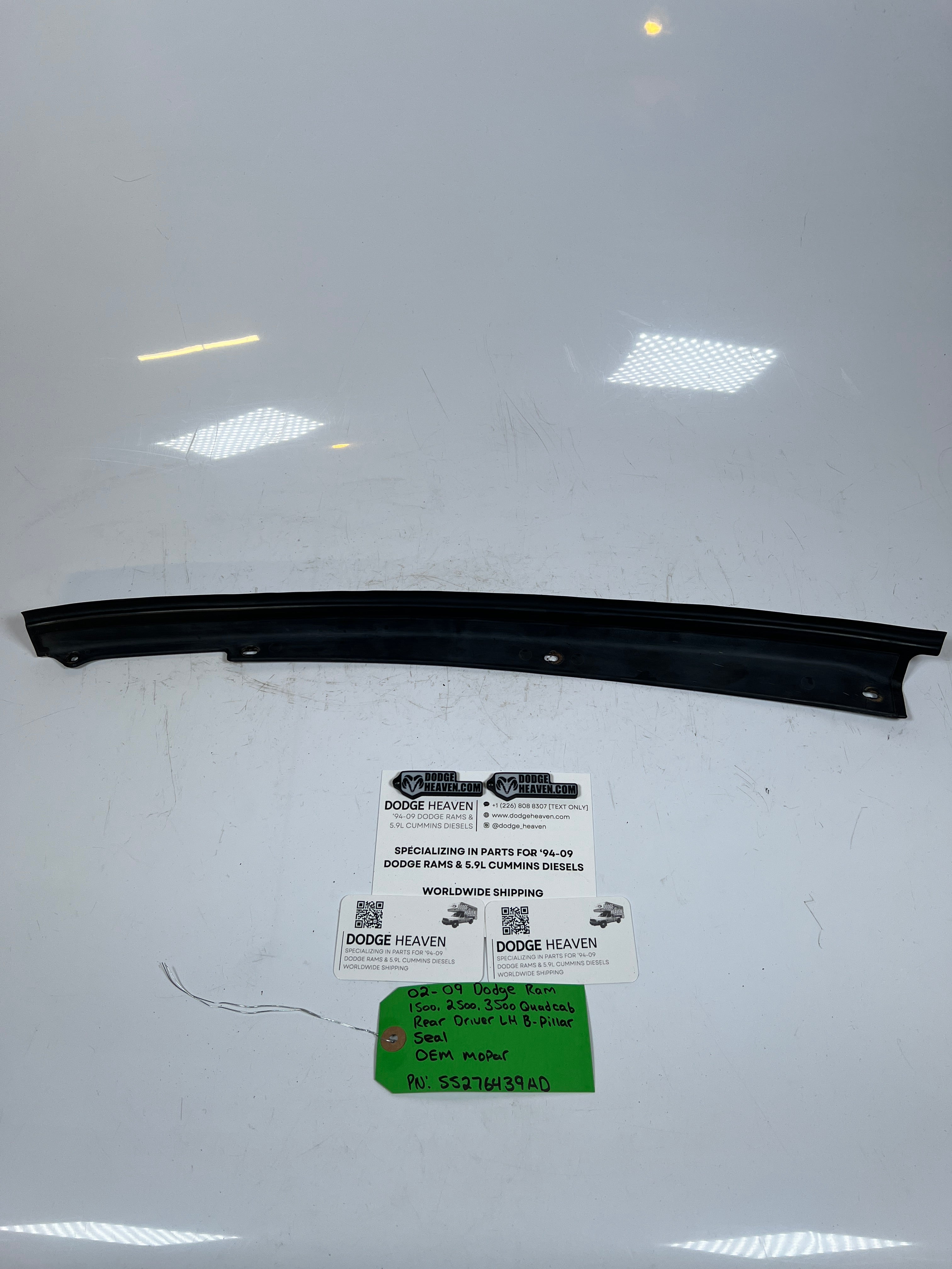 2002-2009 Dodge Ram 1500-3500 Quad Cab Rear Driver B-Pillar Seal