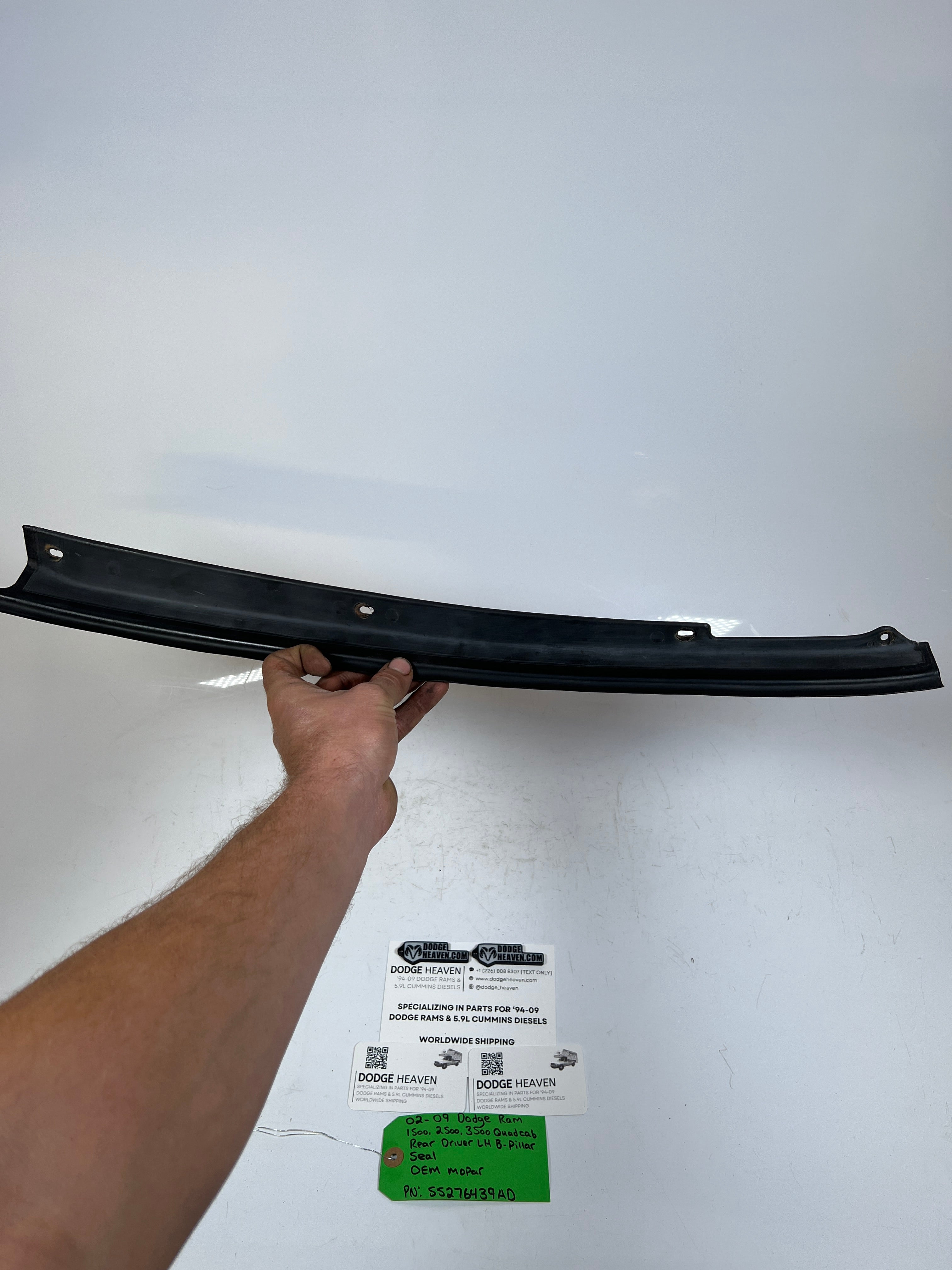 2002-2009 Dodge Ram 1500-3500 Quad Cab Rear Driver B-Pillar Seal