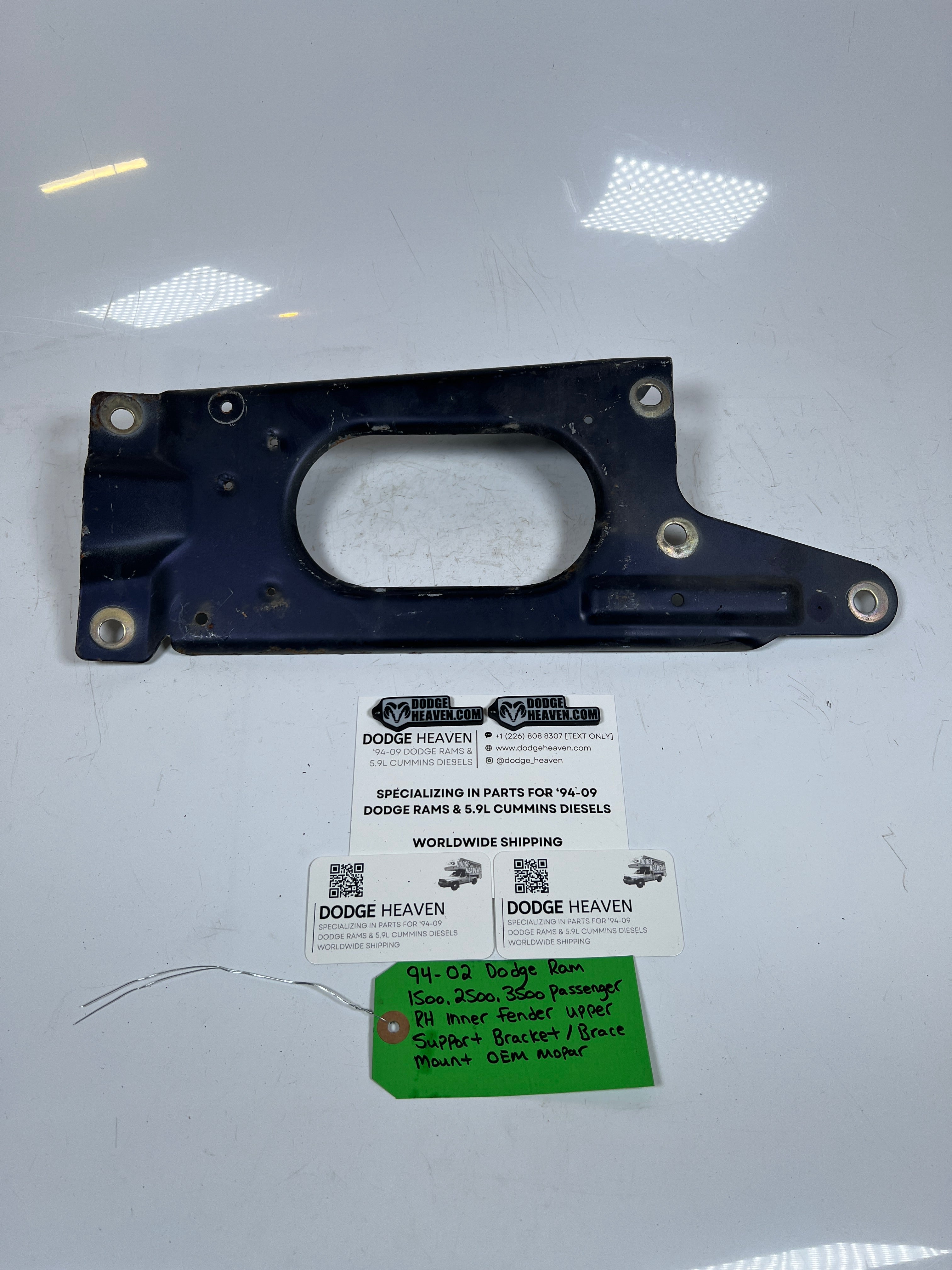 1994-2002 Dodge Ram 1500-3500 Passenger RH inner Fender Support Bracket Mount