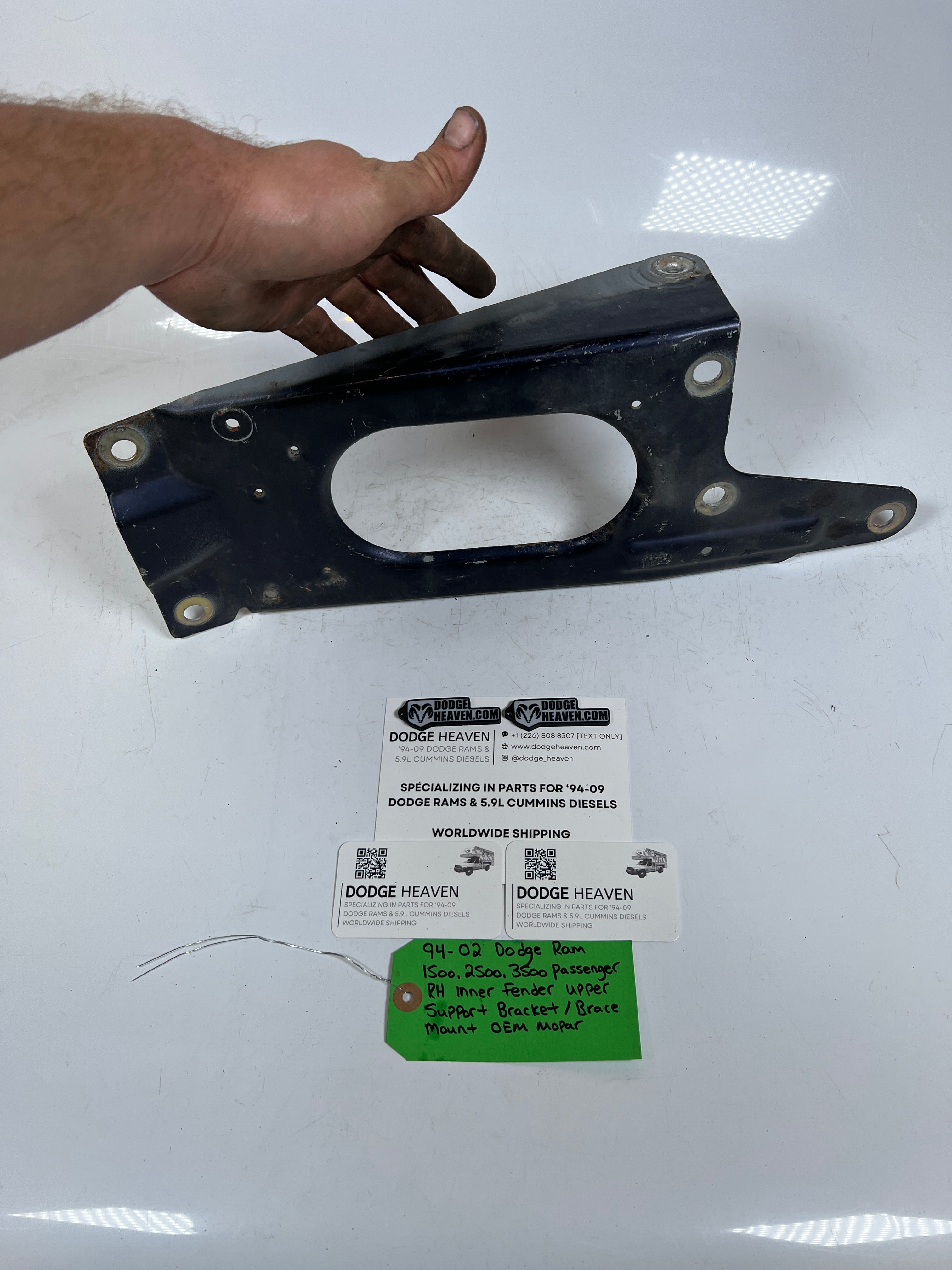 1994-2002 Dodge Ram 1500-3500 Passenger RH inner Fender Support Bracket Mount