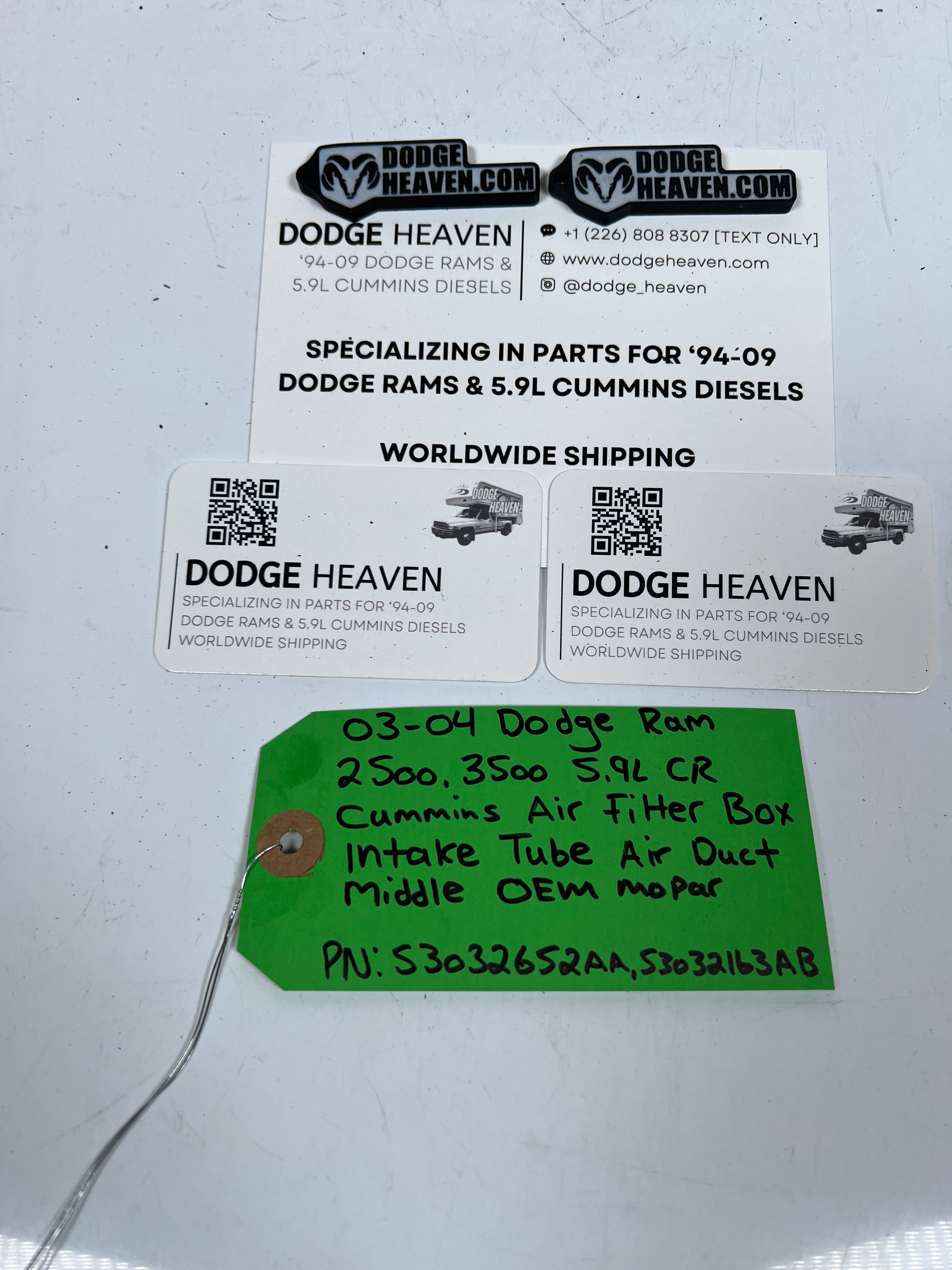 2003-2004 Dodge Ram 5.9L Cummins Air Filter Intake Duct / Tube