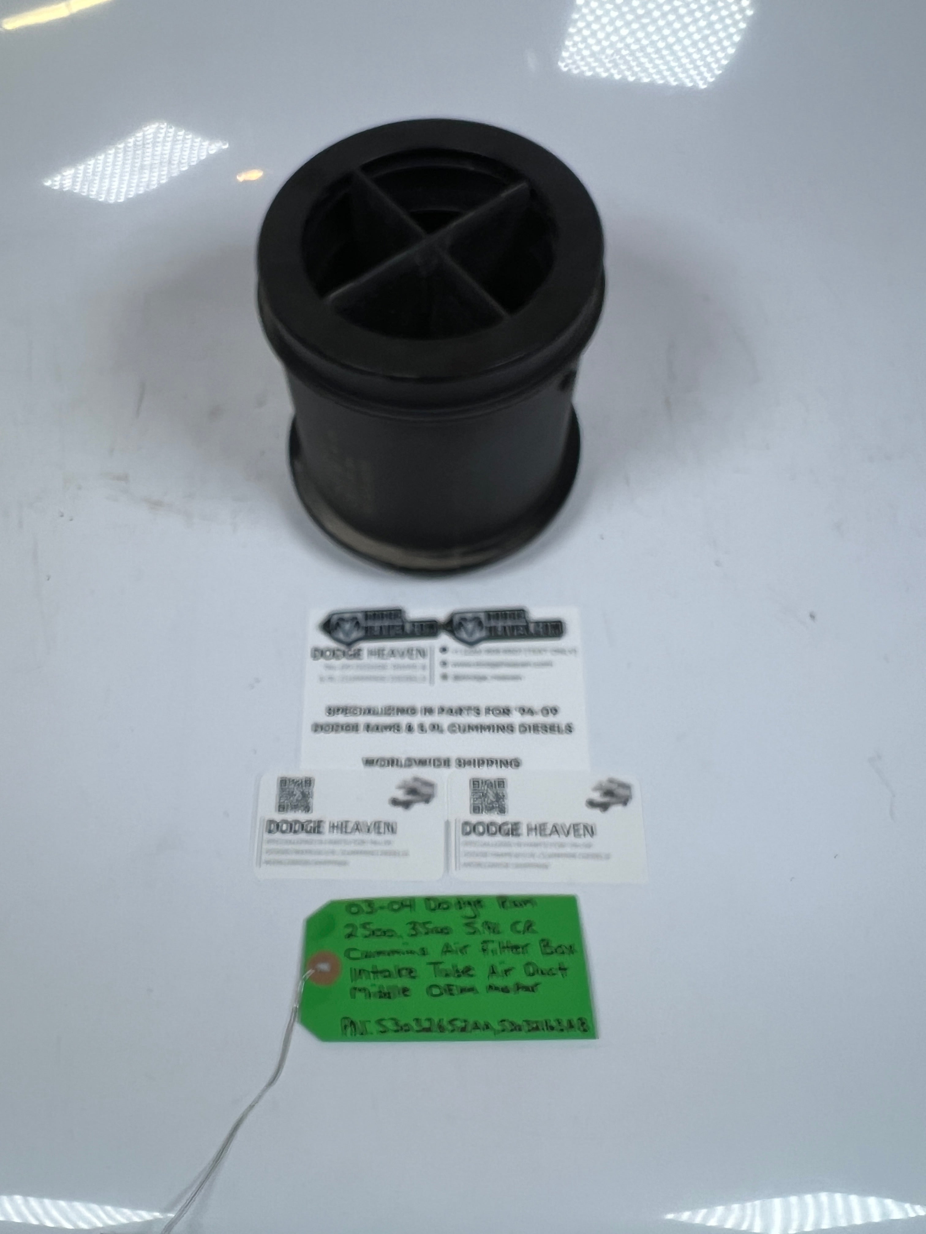 2003-2004 Dodge Ram 5.9L Cummins Air Filter Intake Duct / Tube
