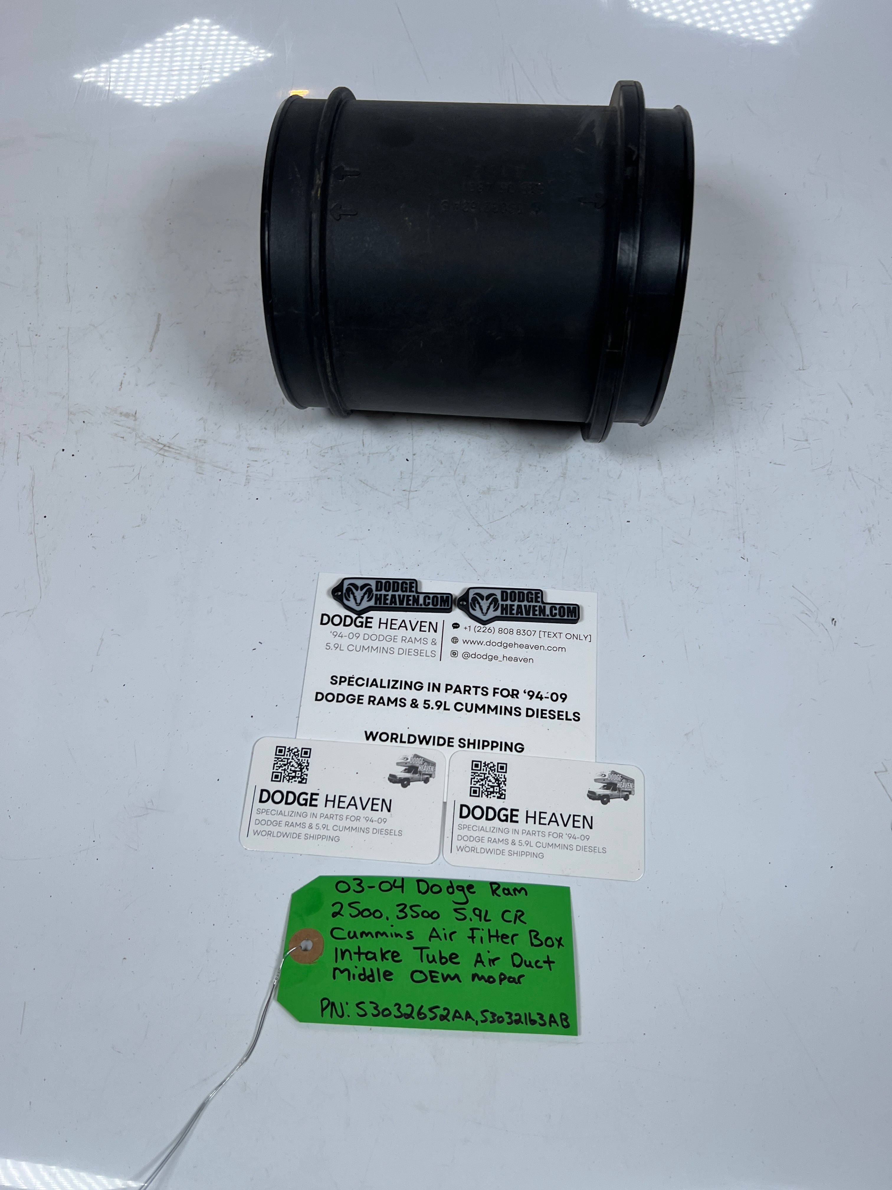 2003-2004 Dodge Ram 5.9L Cummins Air Filter Intake Duct / Tube