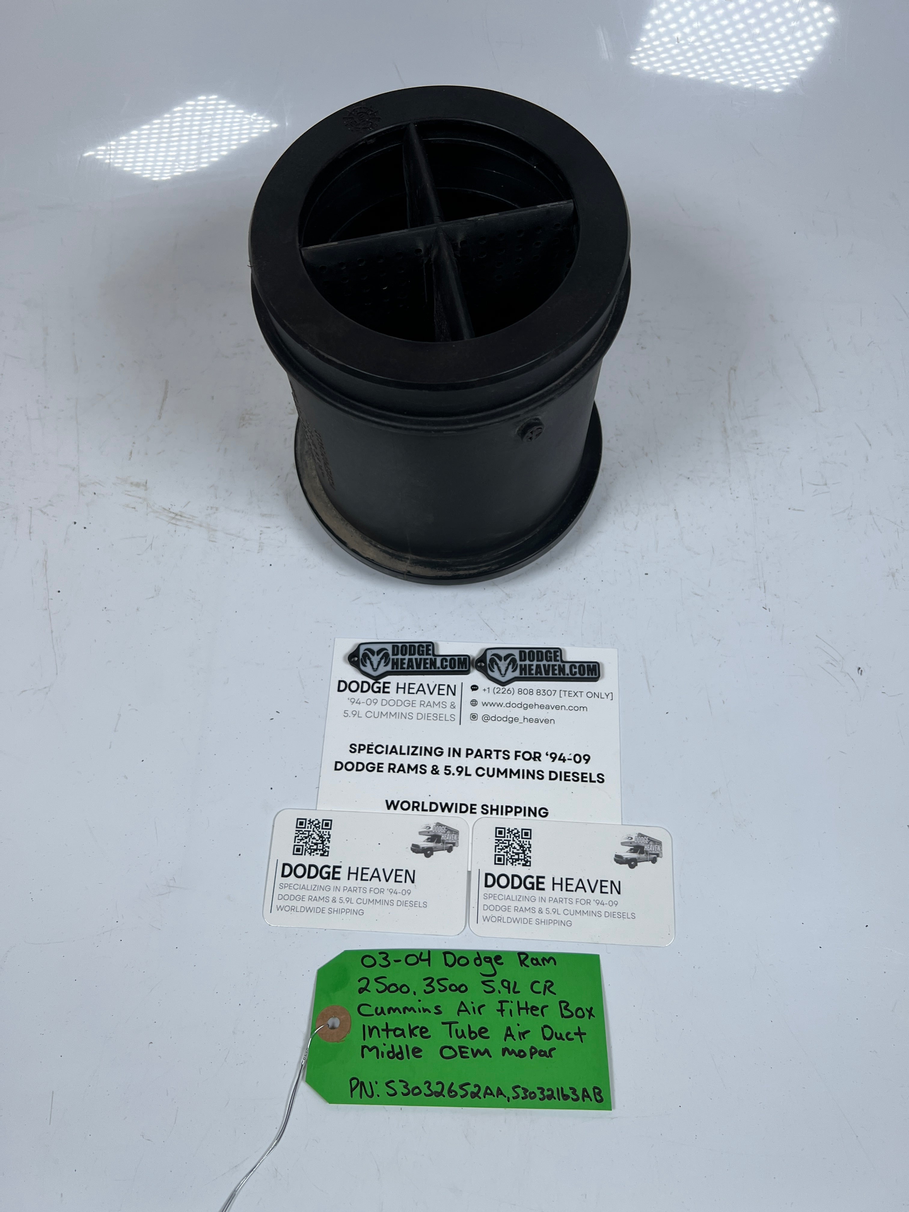 2003-2004 Dodge Ram 5.9L Cummins Air Filter Intake Duct / Tube