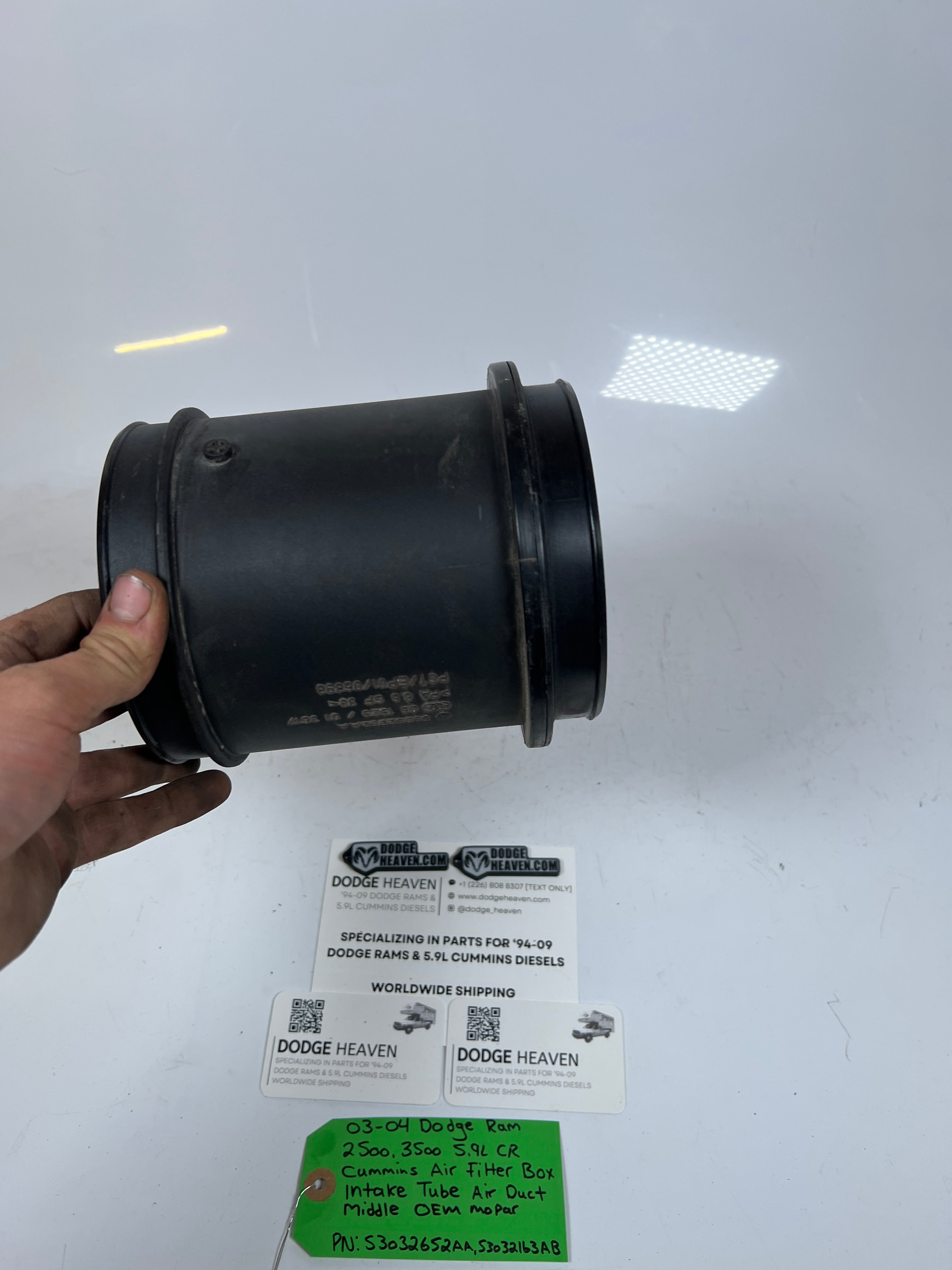 2003-2004 Dodge Ram 5.9L Cummins Air Filter Intake Duct / Tube