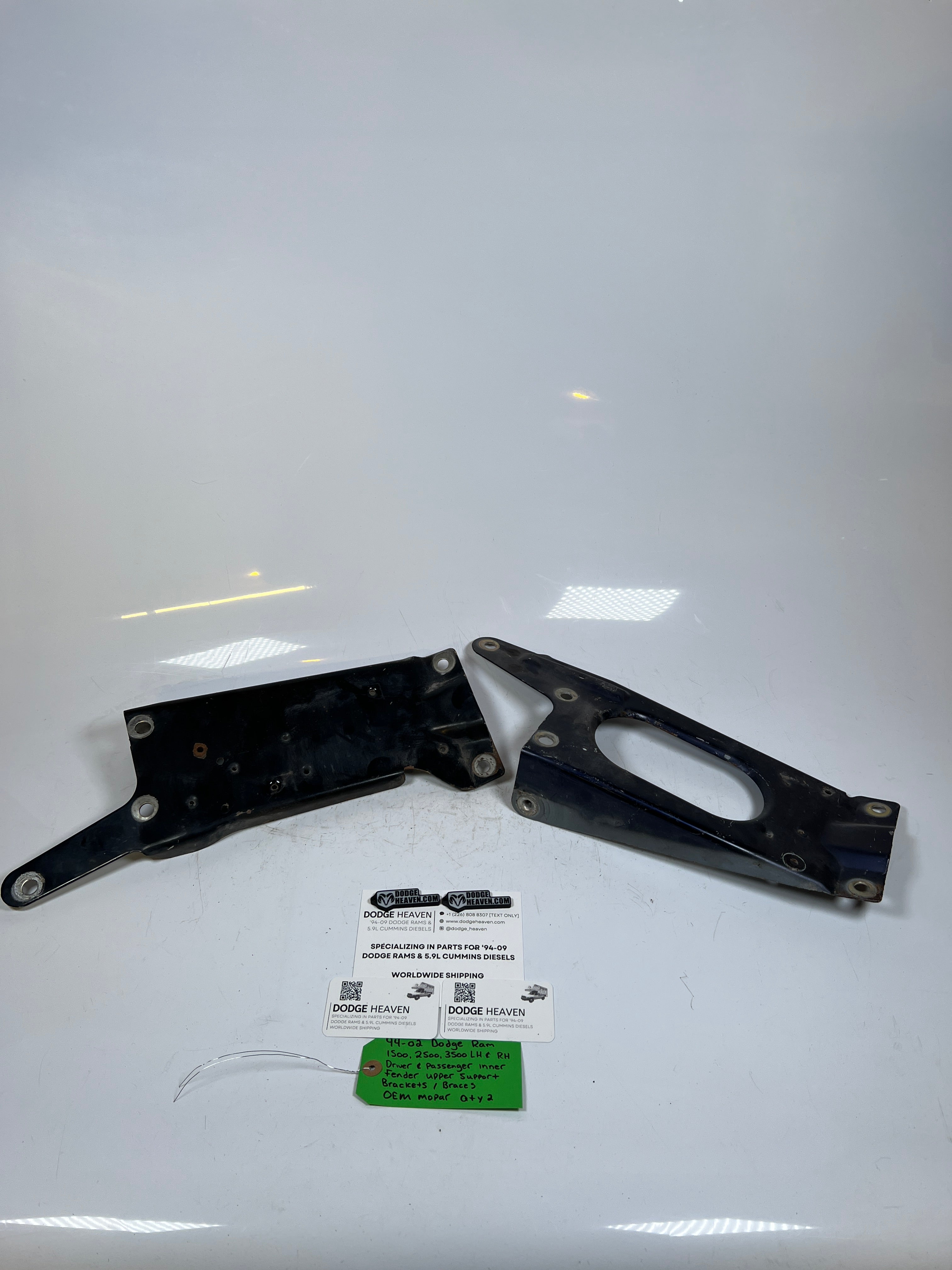 1994-2002 Dodge Ram 1500-3500 LH & RH Inner Fender Support Brackets