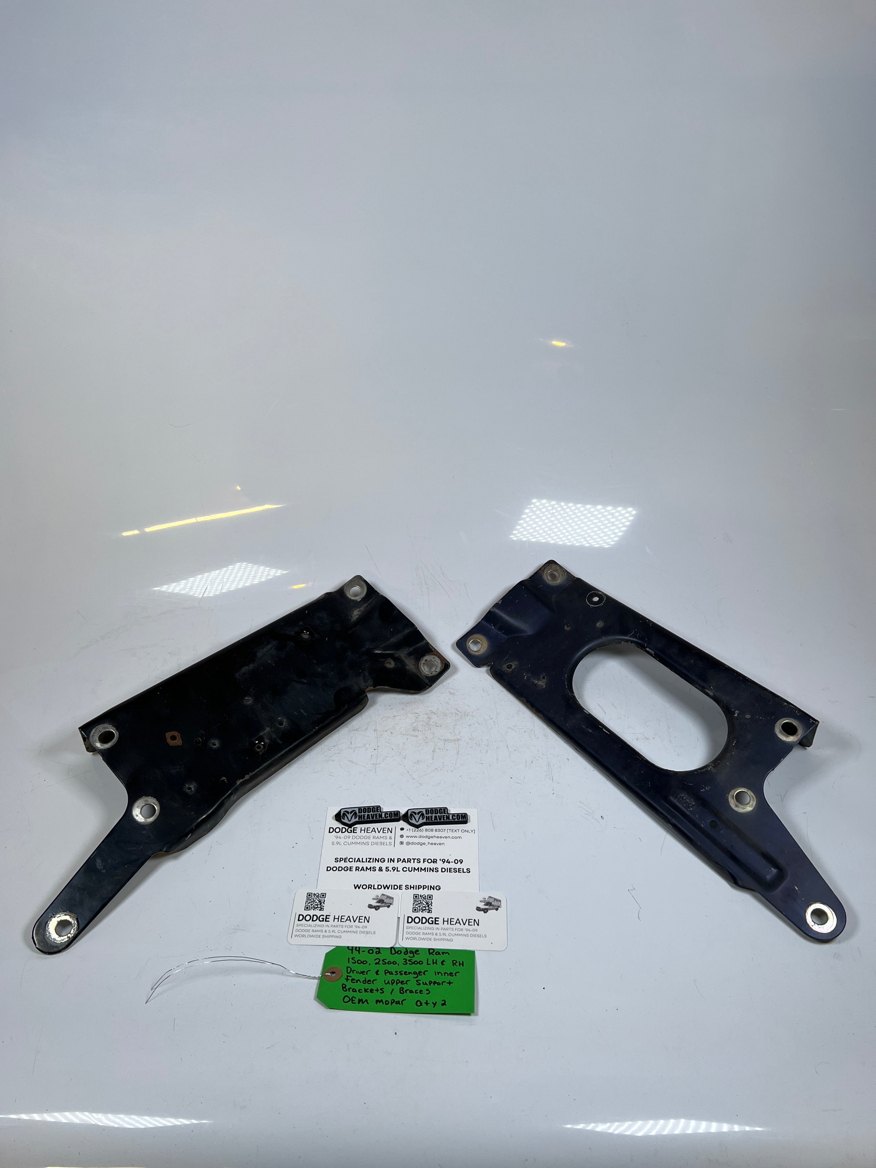 1994-2002 Dodge Ram 1500-3500 LH & RH Inner Fender Support Brackets