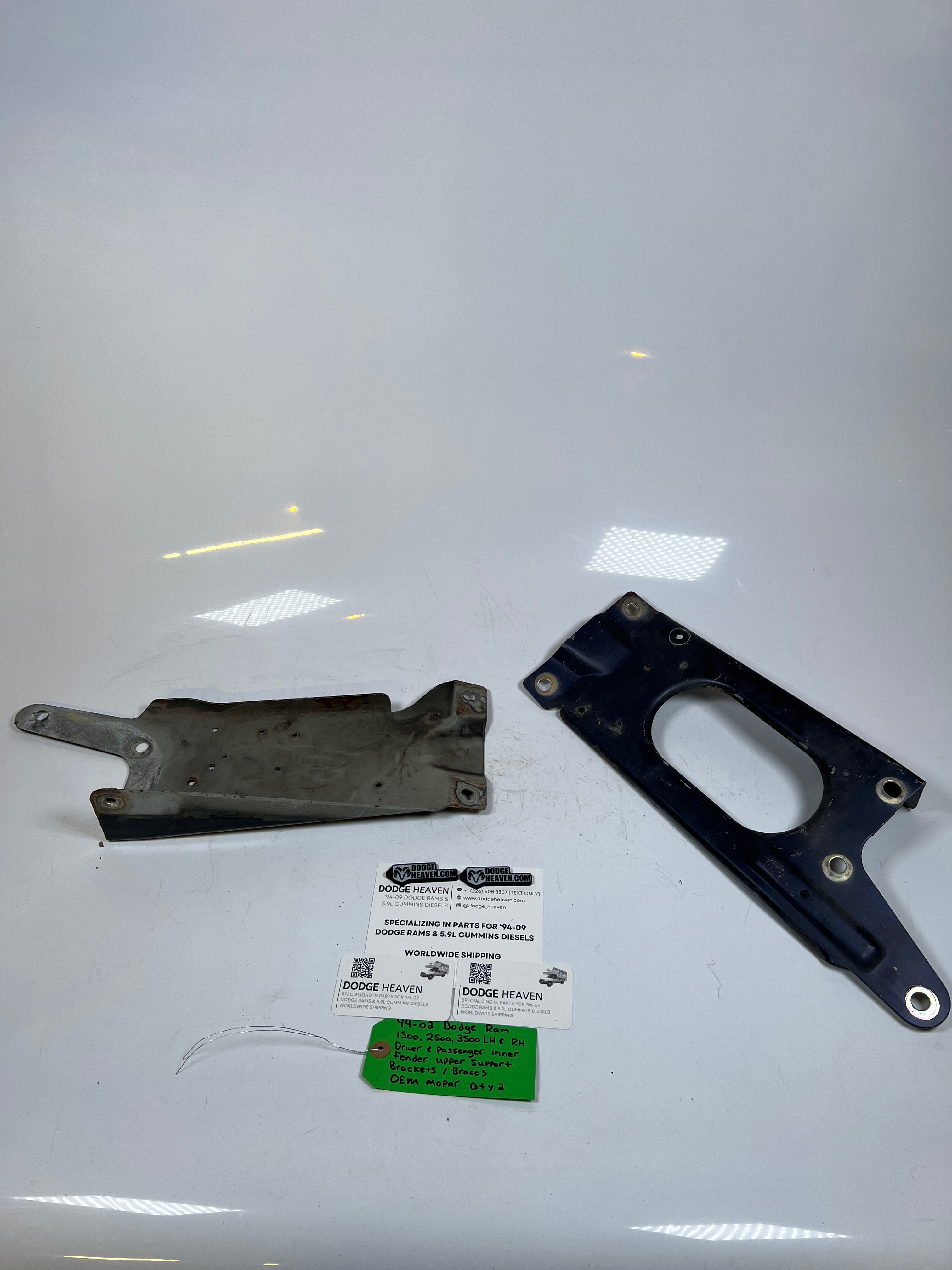 1994-2002 Dodge Ram 1500-3500 LH & RH Inner Fender Support Brackets