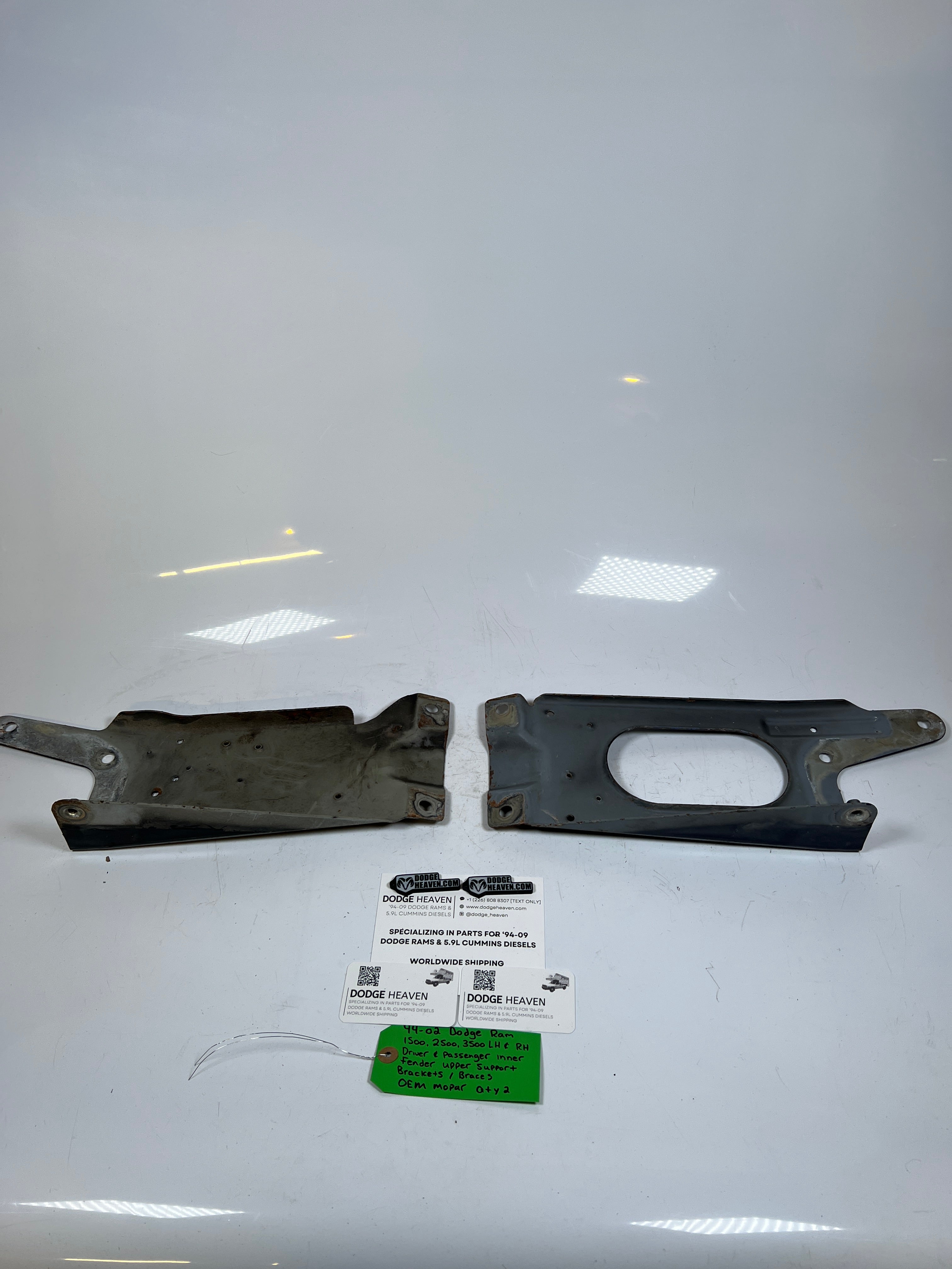 1994-2002 Dodge Ram 1500-3500 LH & RH Inner Fender Support Brackets
