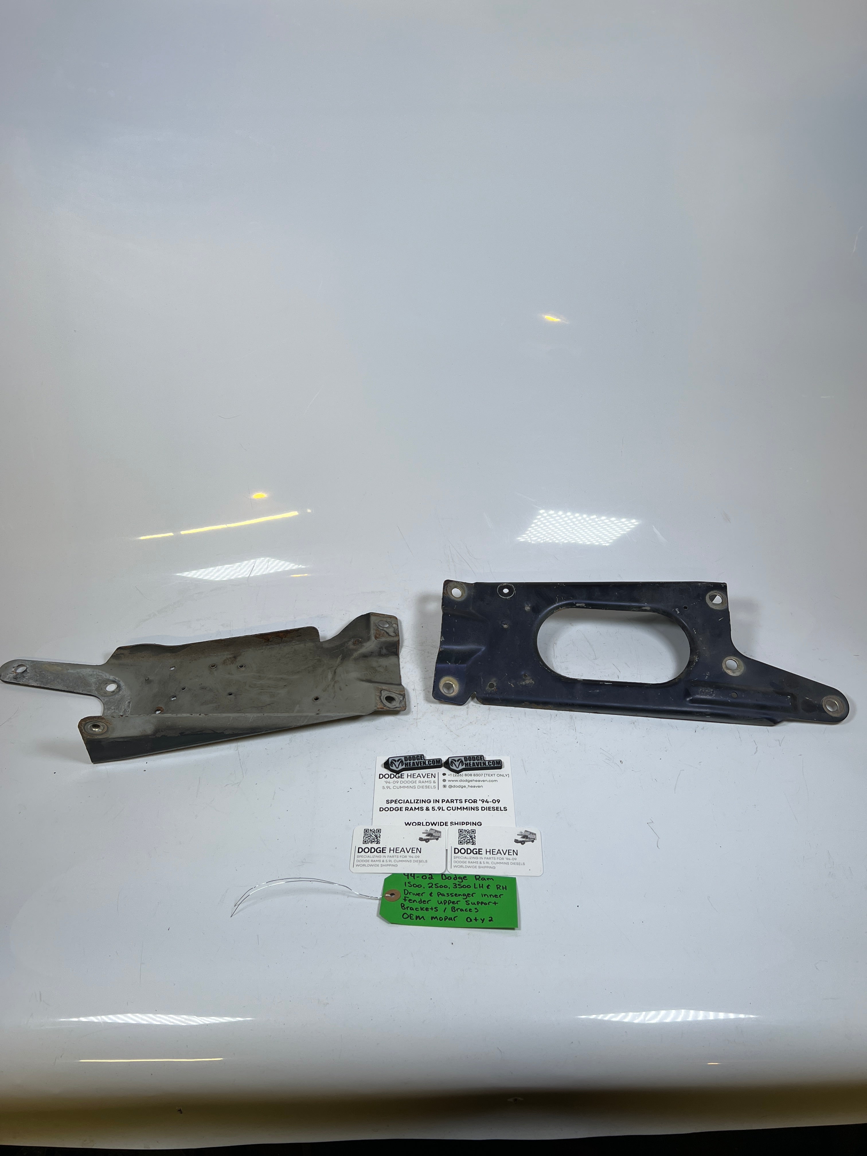1994-2002 Dodge Ram 1500-3500 LH & RH Inner Fender Support Brackets