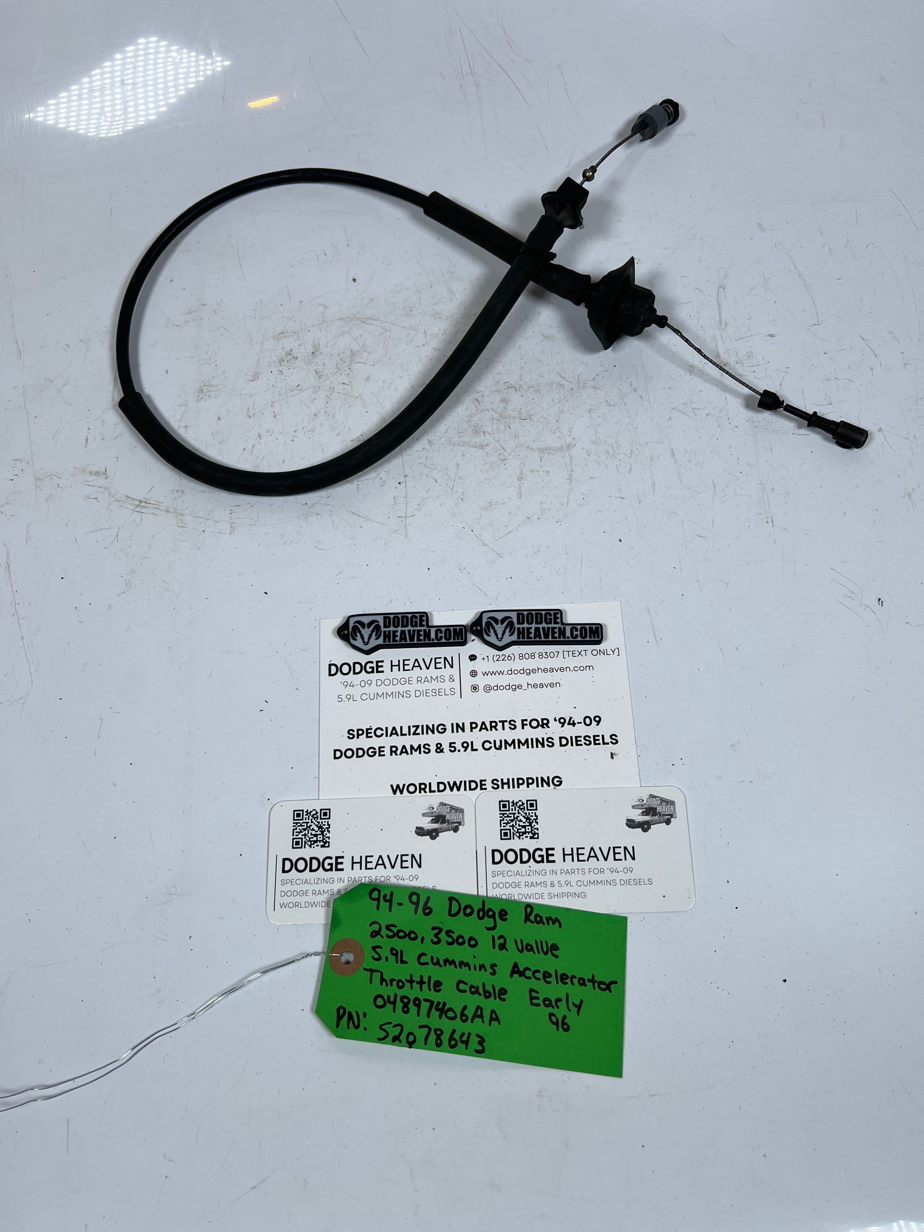 1994-1996 Dodge Ram 12V 5.9L Cummins Accelerator Throttle Cable