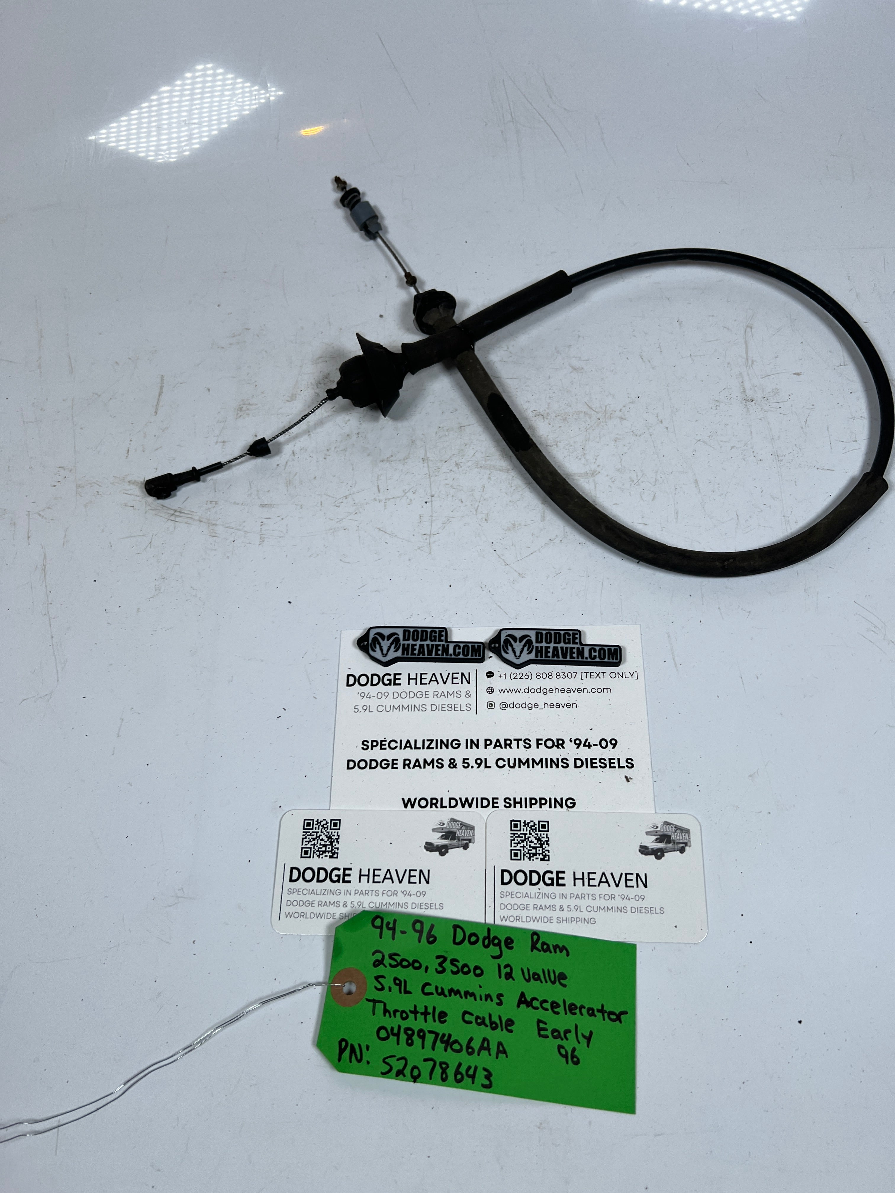 1994-1996 Dodge Ram 12V 5.9L Cummins Accelerator Throttle Cable