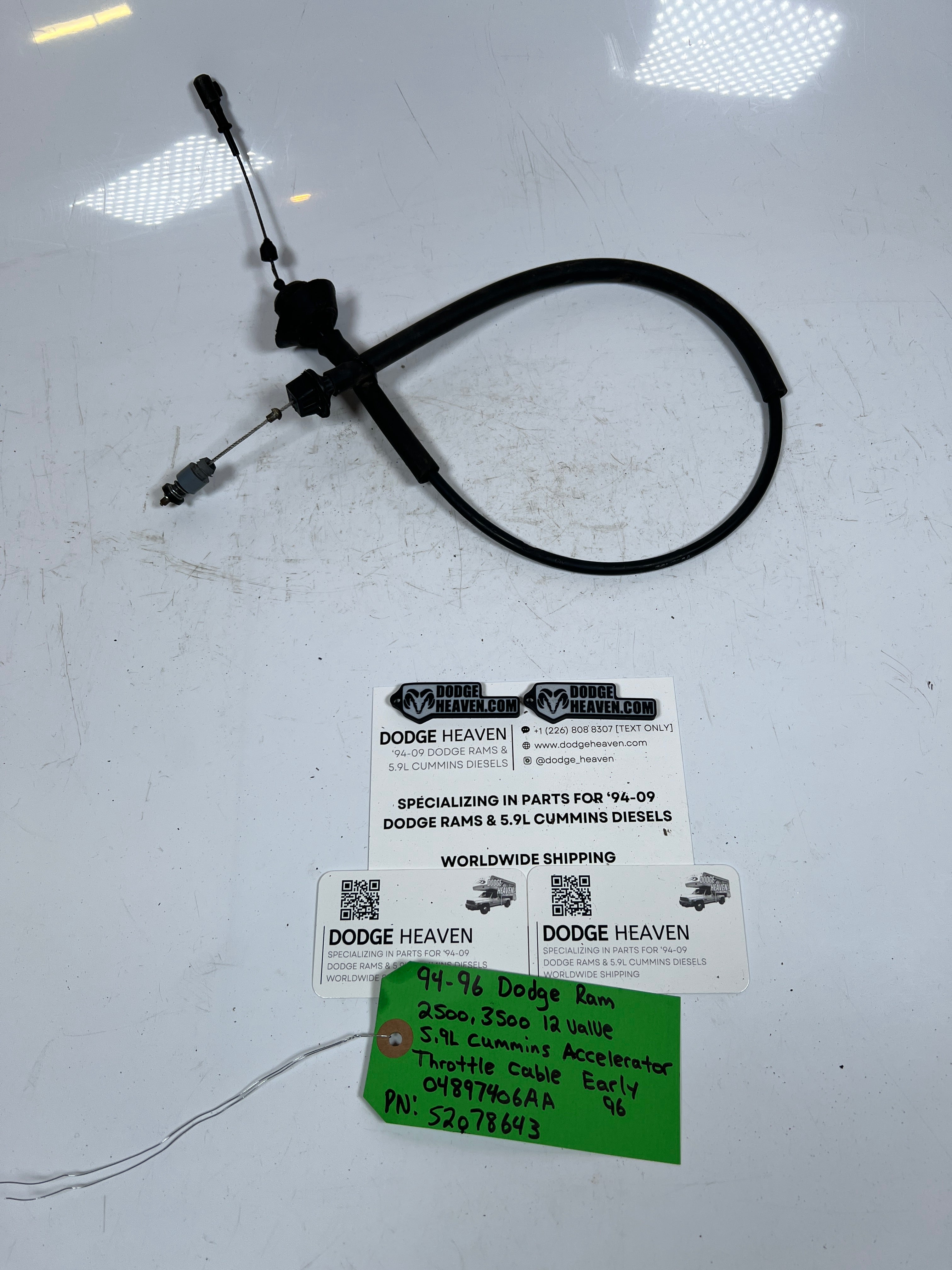 1994-1996 Dodge Ram 12V 5.9L Cummins Accelerator Throttle Cable