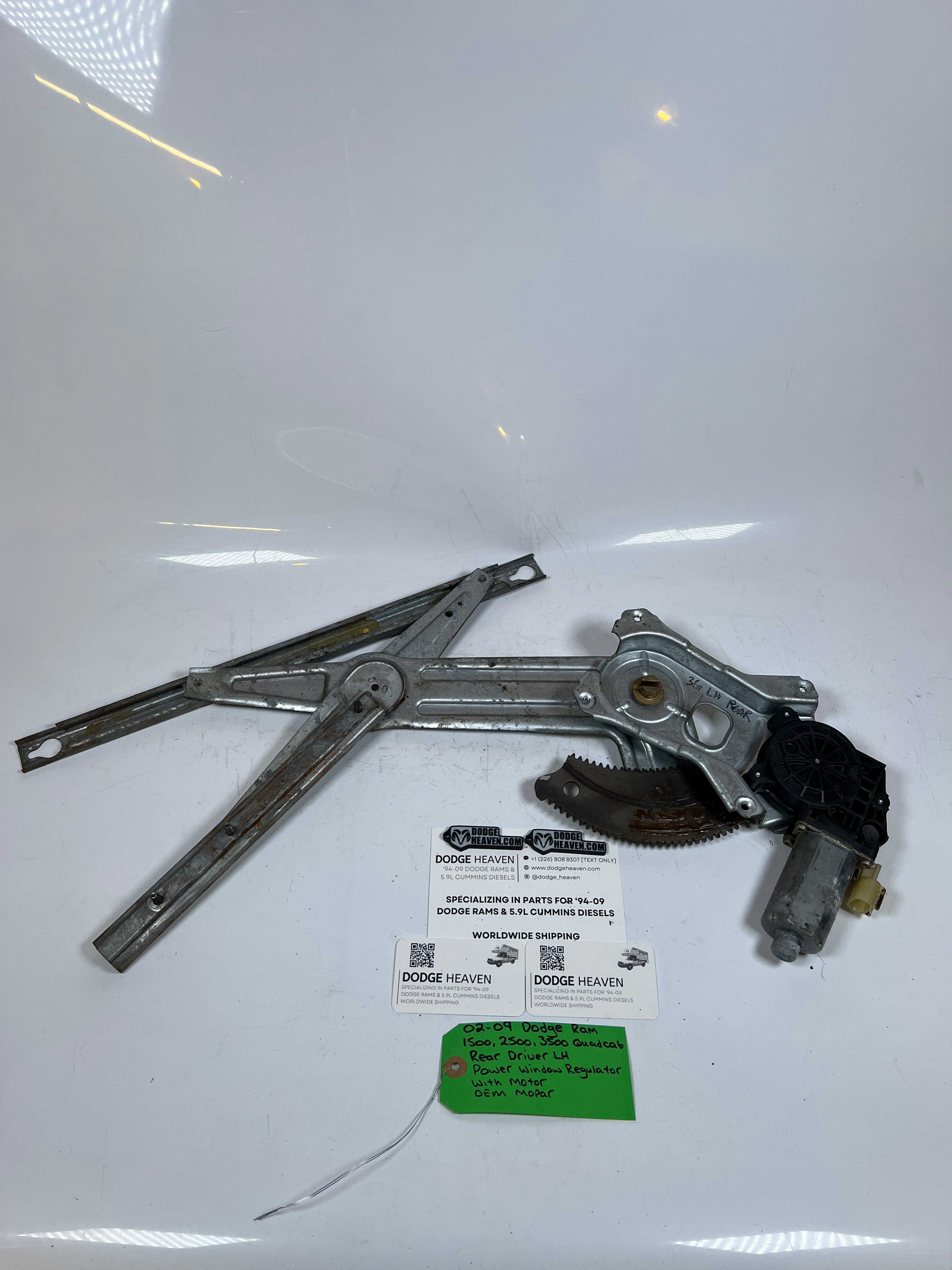 2002-2009 Dodge Ram 1500-3500 Quad Cab Rear Driver LH Power Window Regulator