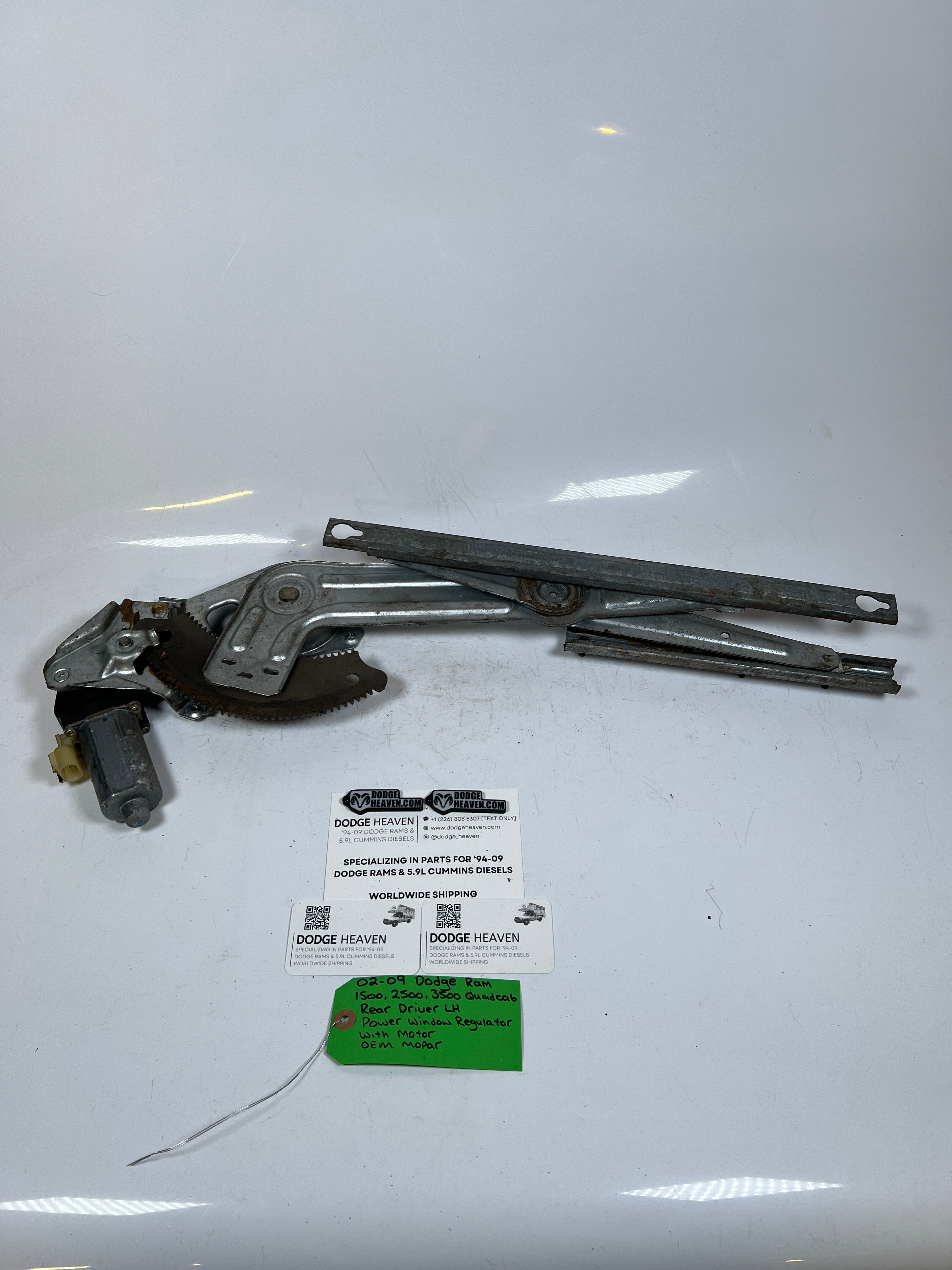 2002-2009 Dodge Ram 1500-3500 Quad Cab Rear Driver LH Power Window Regulator