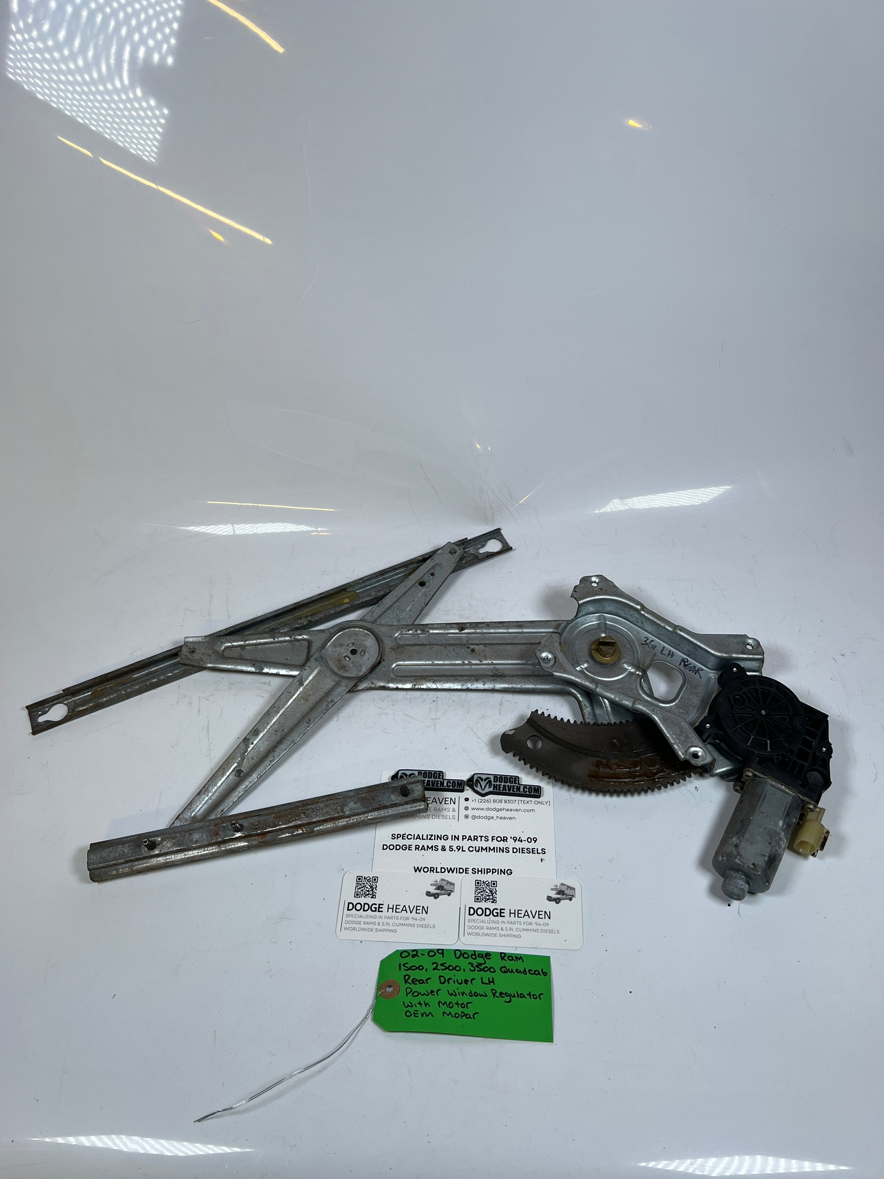 2002-2009 Dodge Ram 1500-3500 Quad Cab Rear Driver LH Power Window Regulator