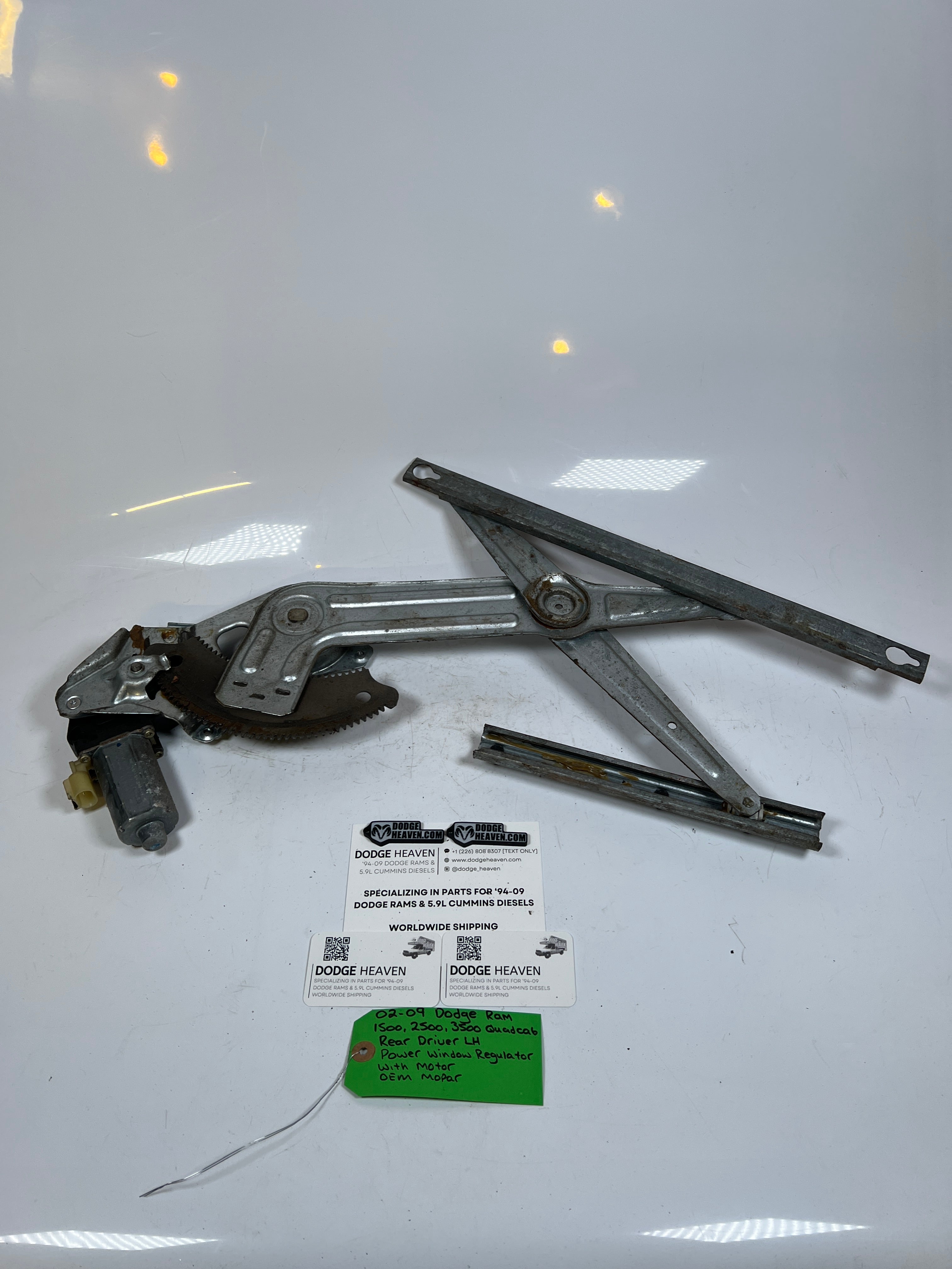 2002-2009 Dodge Ram 1500-3500 Quad Cab Rear Driver LH Power Window Regulator