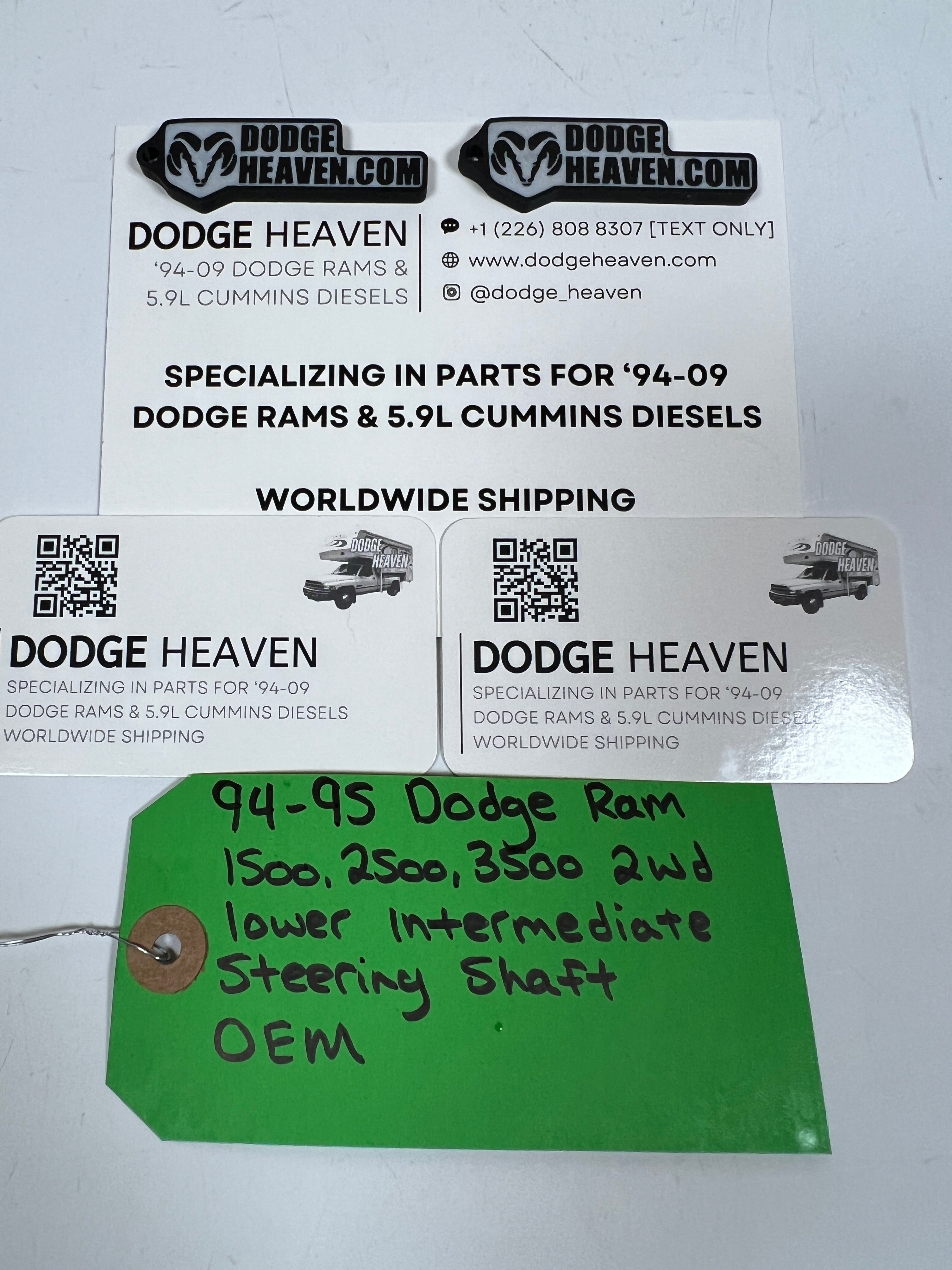 1994-1995 Dodge Ram 2WD Lower Intermediate Steering Shaft (Column to Dash)