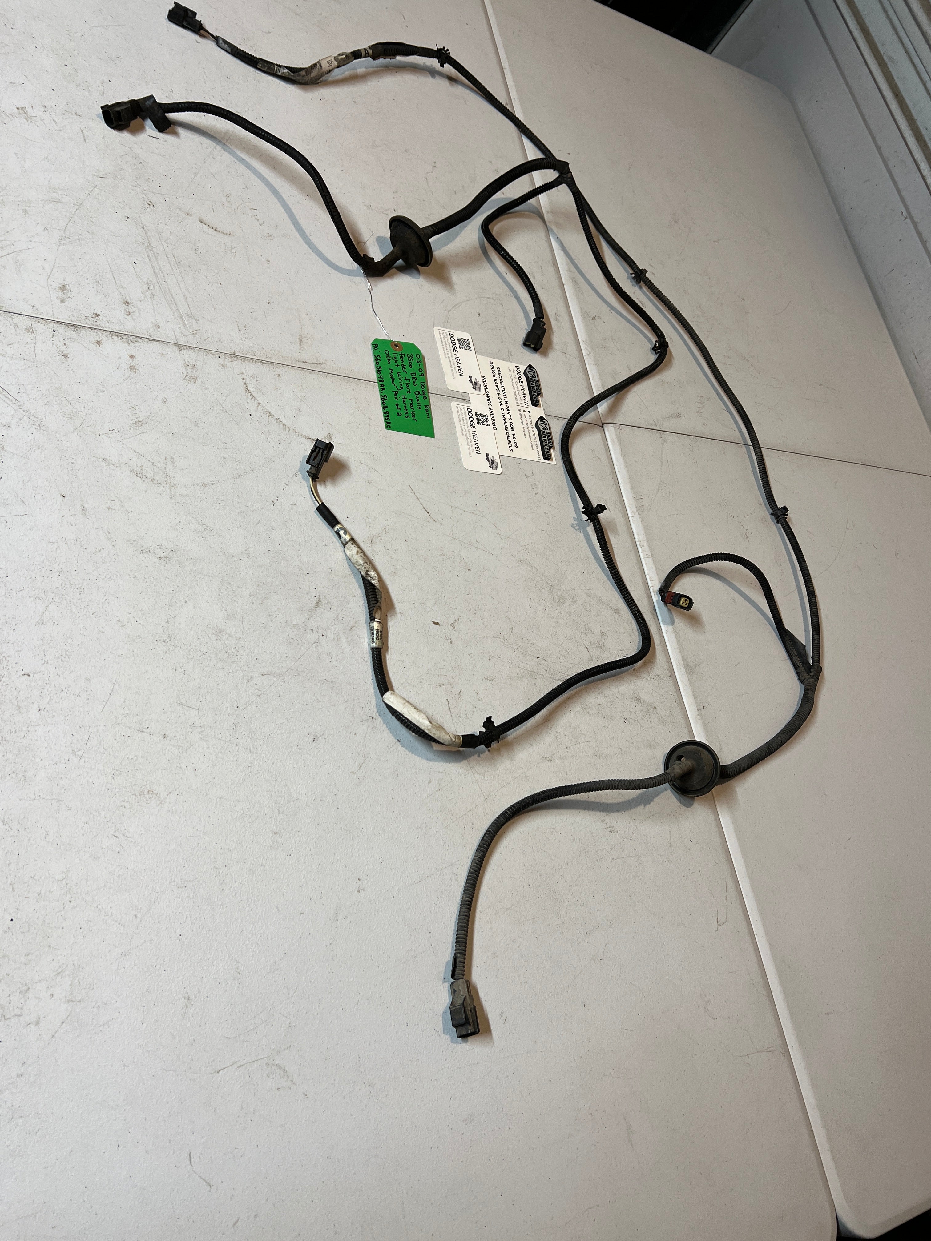 2003-2009 Dodge Ram 3500 Dually Fender Light Wiring Harness Pair