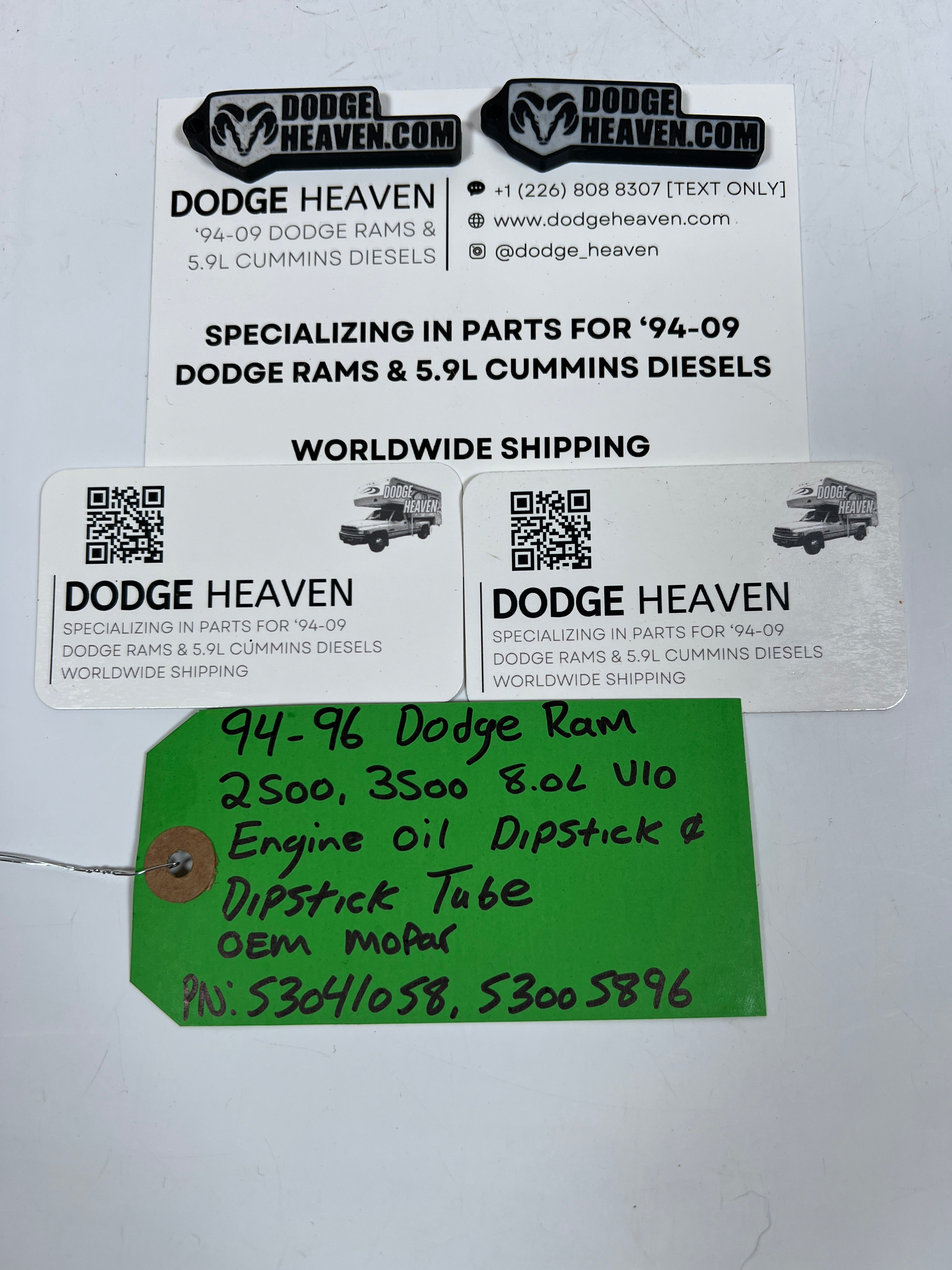 1994-1996 Dodge Ram 2500 3500 8.0l V10 Engine Oil Dipstick & Dipstick Tube