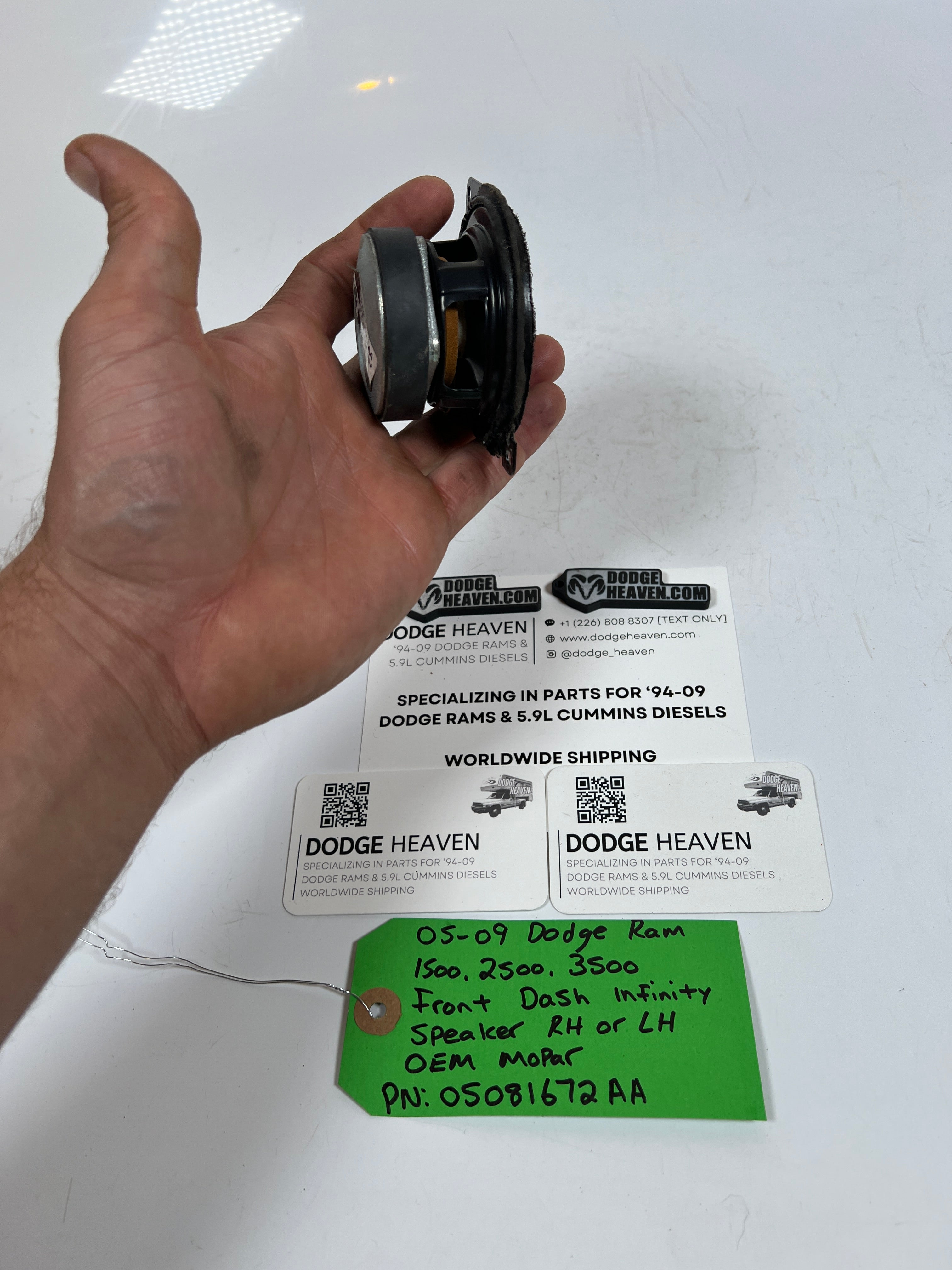2005-2009 Dodge Ram 1500-3500 Infinity Front Dash Speaker