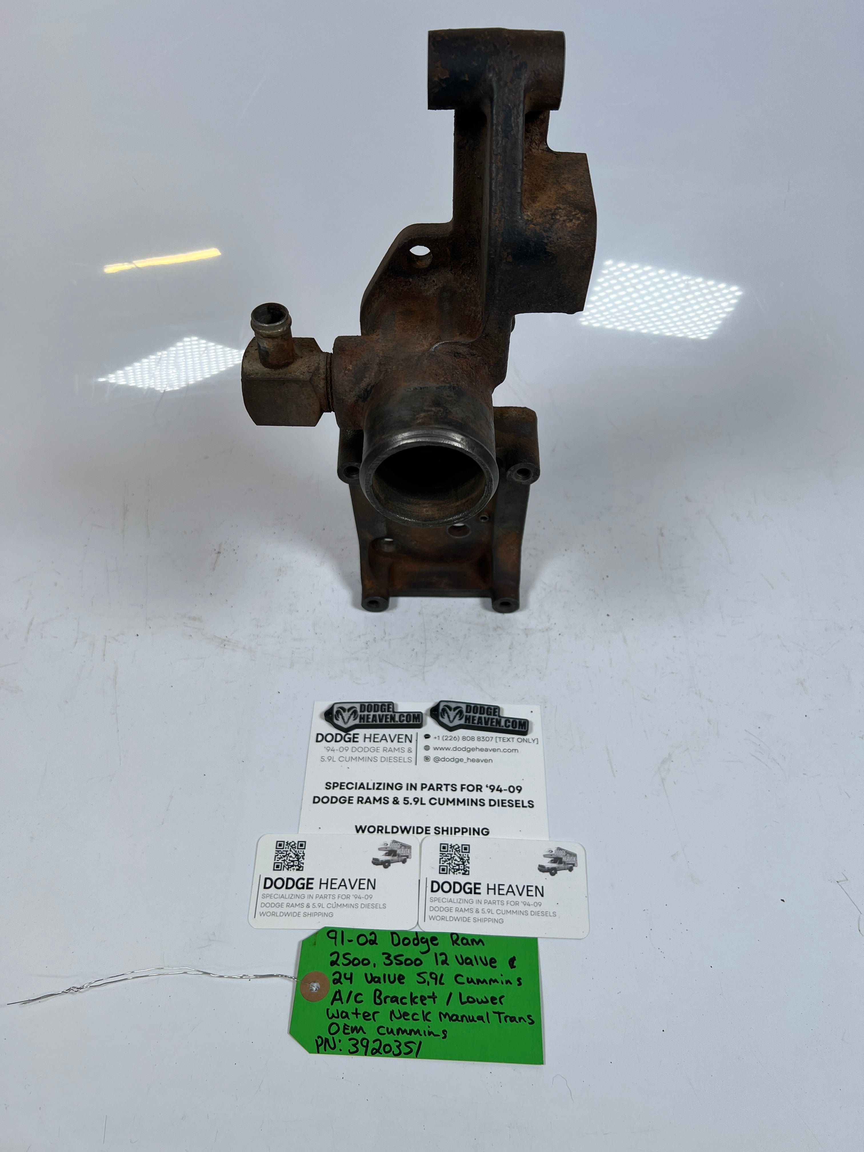 1991-2002 Dodge Ram 12V / 24V 5.9L 2500 3500 A/C Alternator Bracket Cummins (OEM)