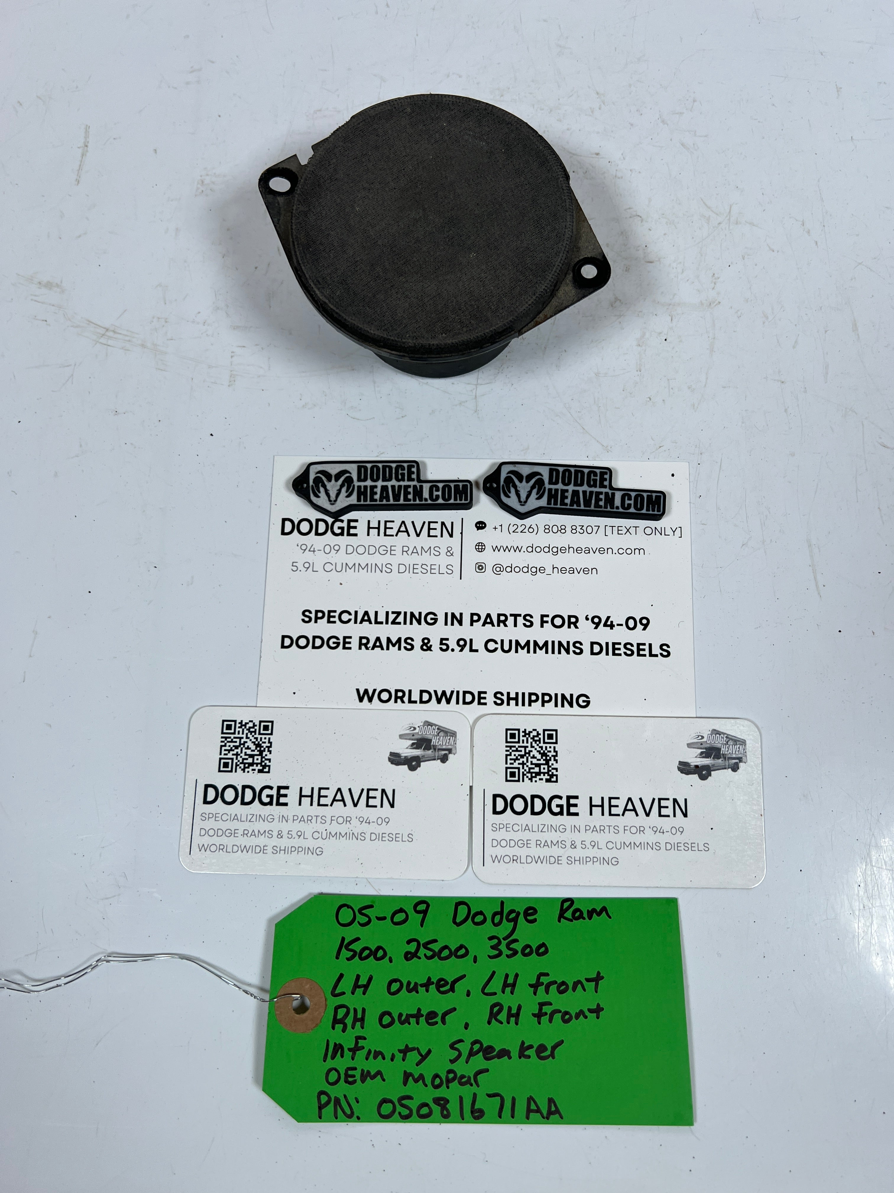 2005-2009 Dodge Ram 1500-3500 Infinity Front Speaker