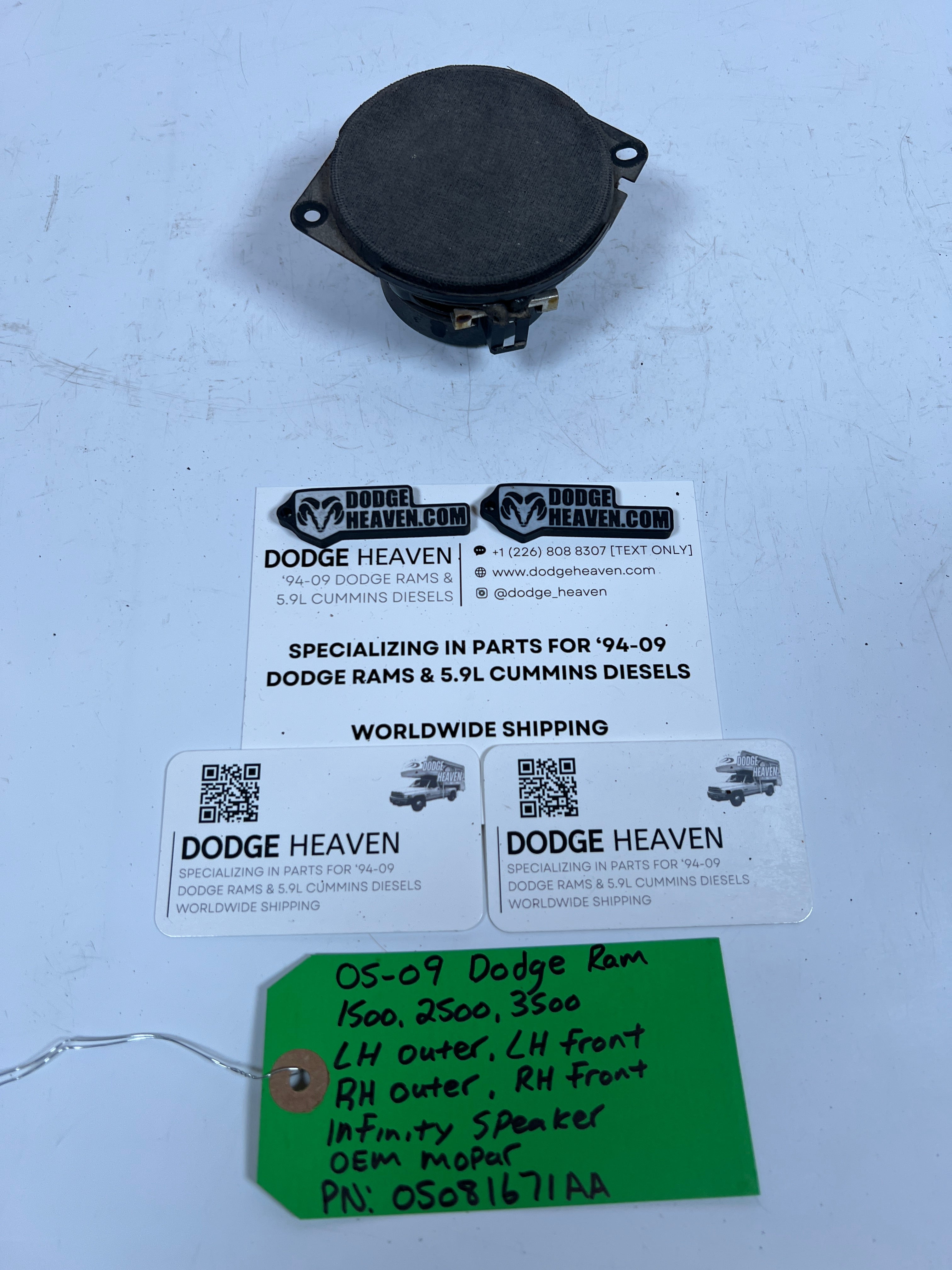 2005-2009 Dodge Ram 1500-3500 Infinity Front Speaker