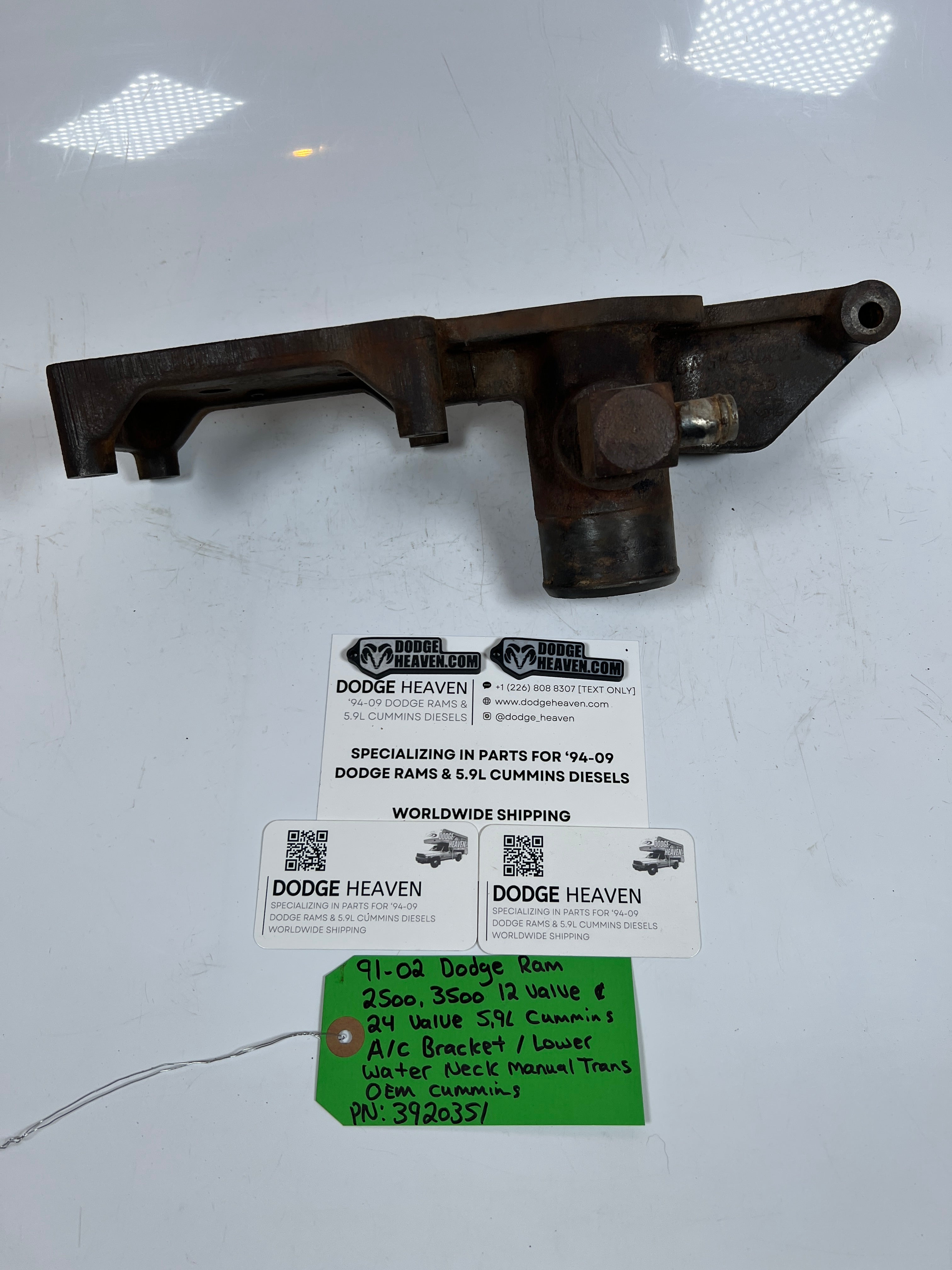 1991-2002 Dodge Ram 12V / 24V 5.9L 2500 3500 A/C Alternator Bracket Cummins (OEM)