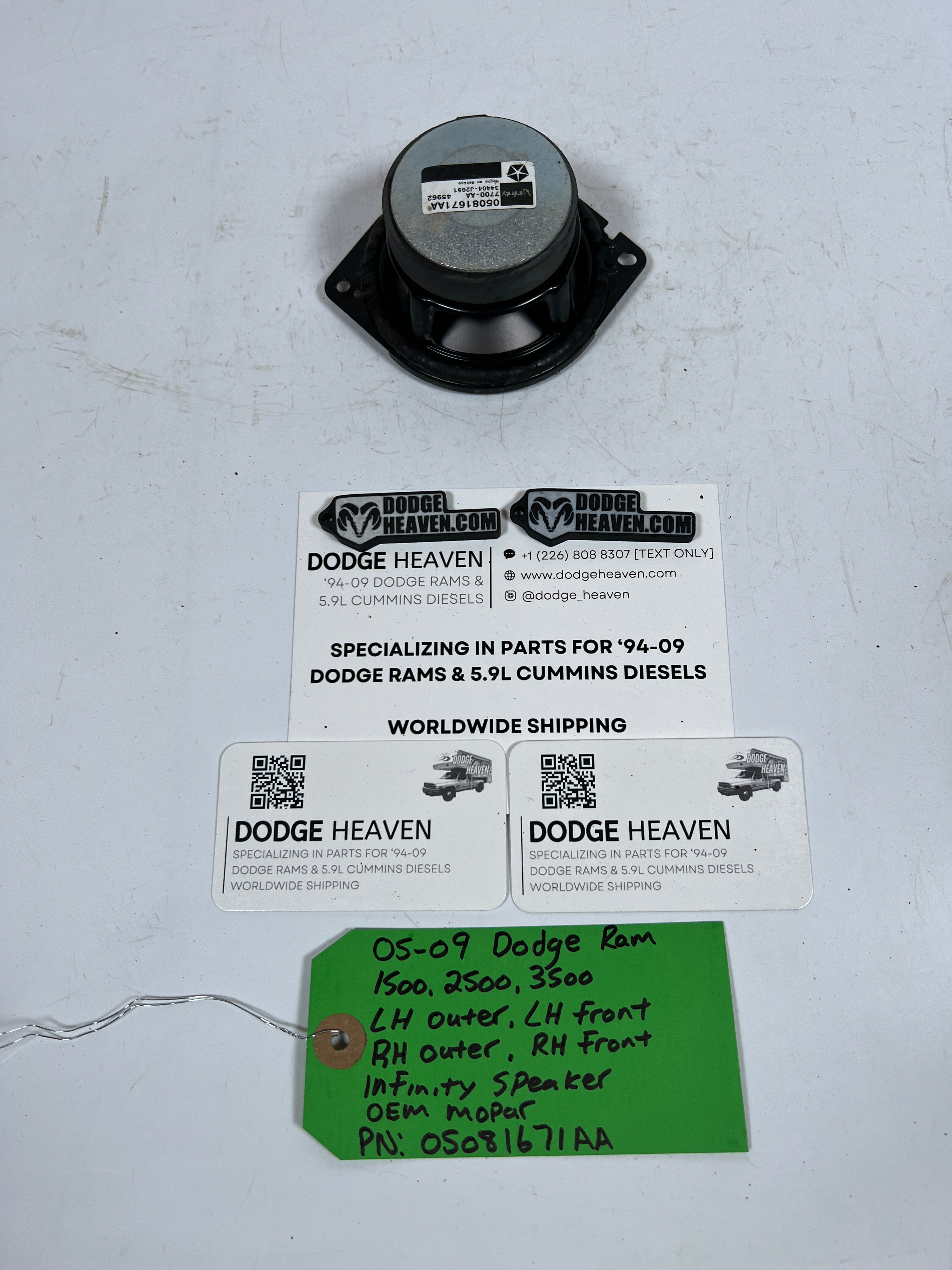 2005-2009 Dodge Ram 1500-3500 Infinity Front Speaker