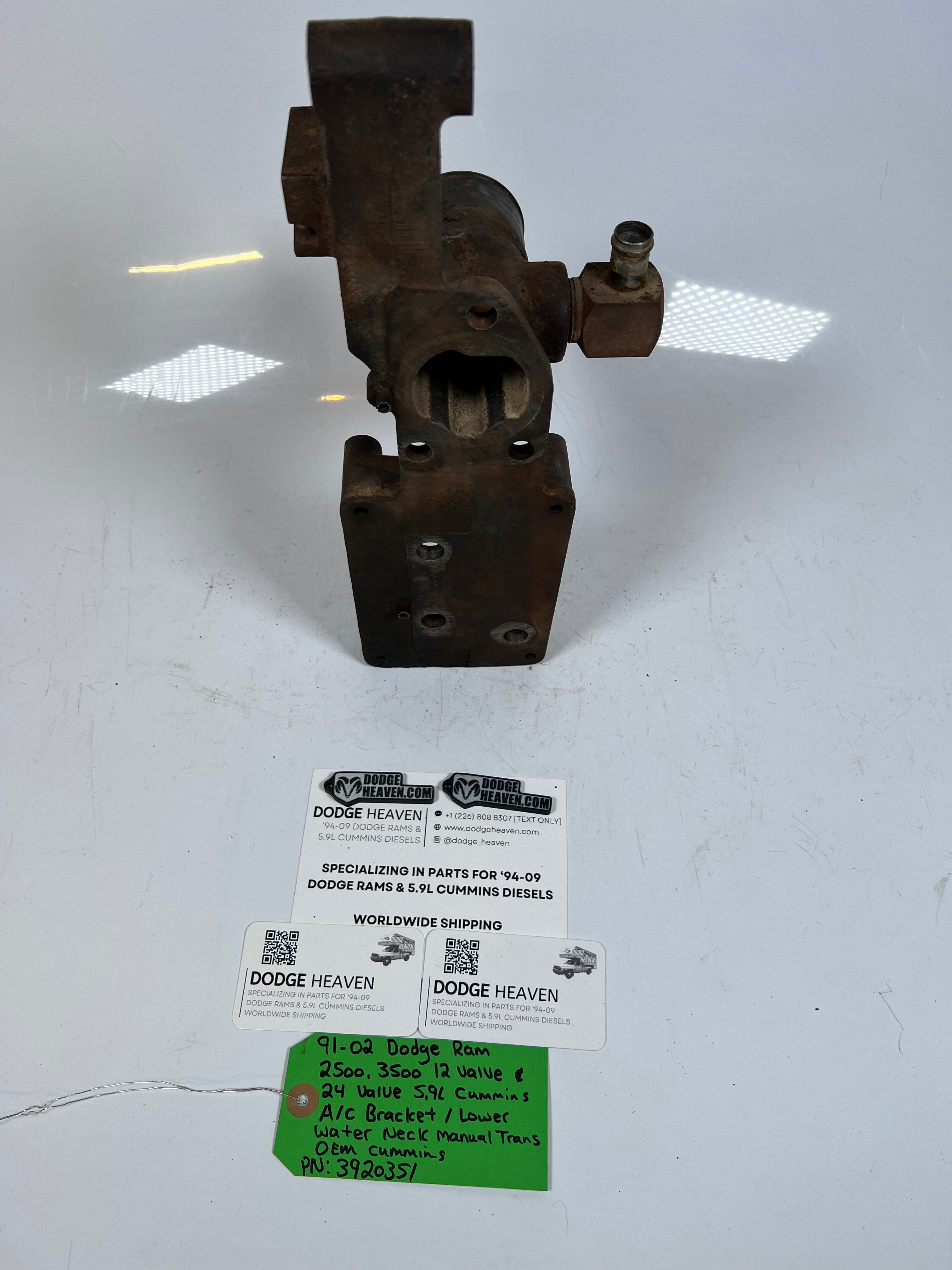 1991-2002 Dodge Ram 12V / 24V 5.9L 2500 3500 A/C Alternator Bracket Cummins (OEM)