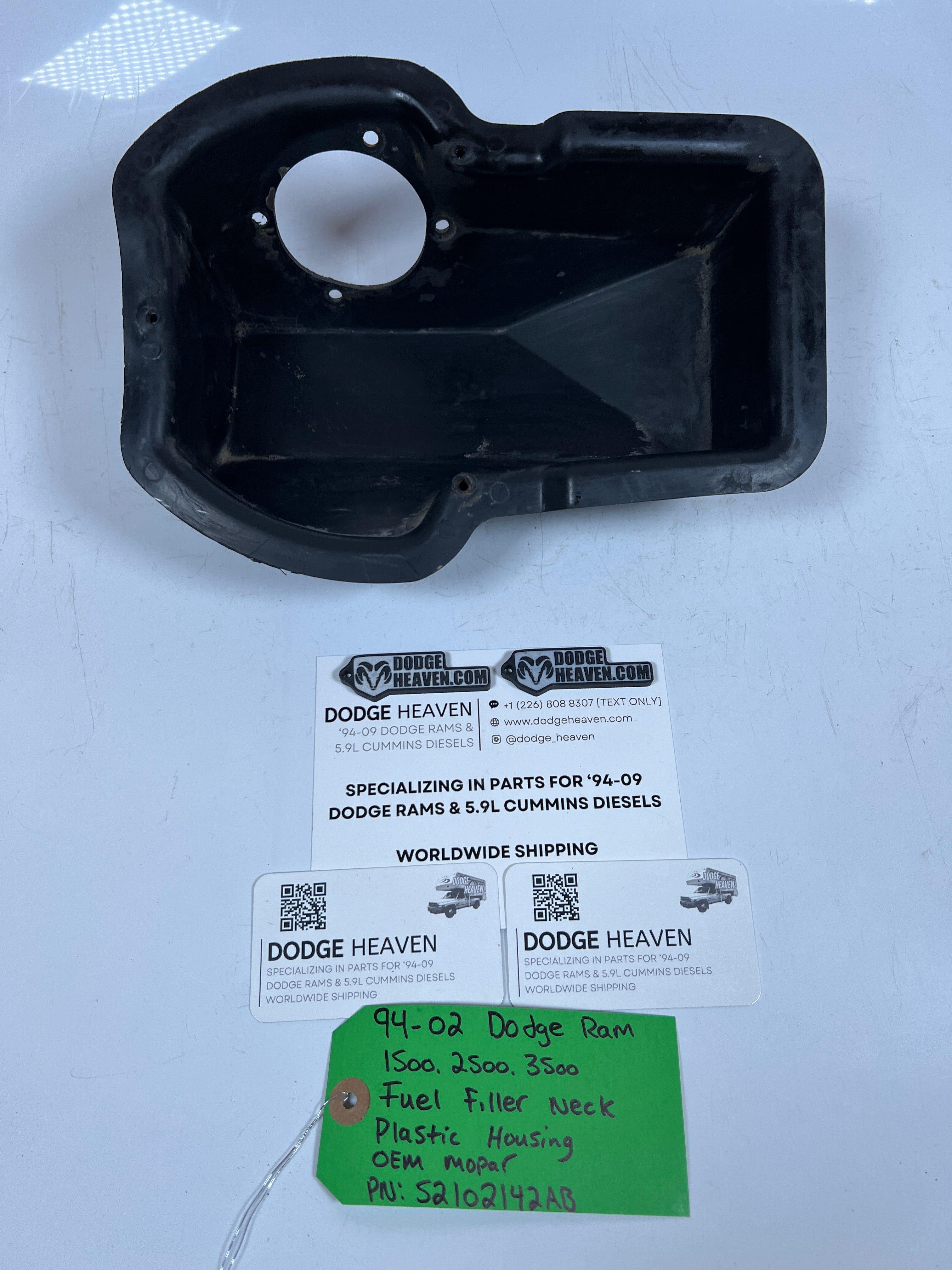 1994-2002 Dodge Ram 1500-3500 Fuel Filler Neck Plastic Housing