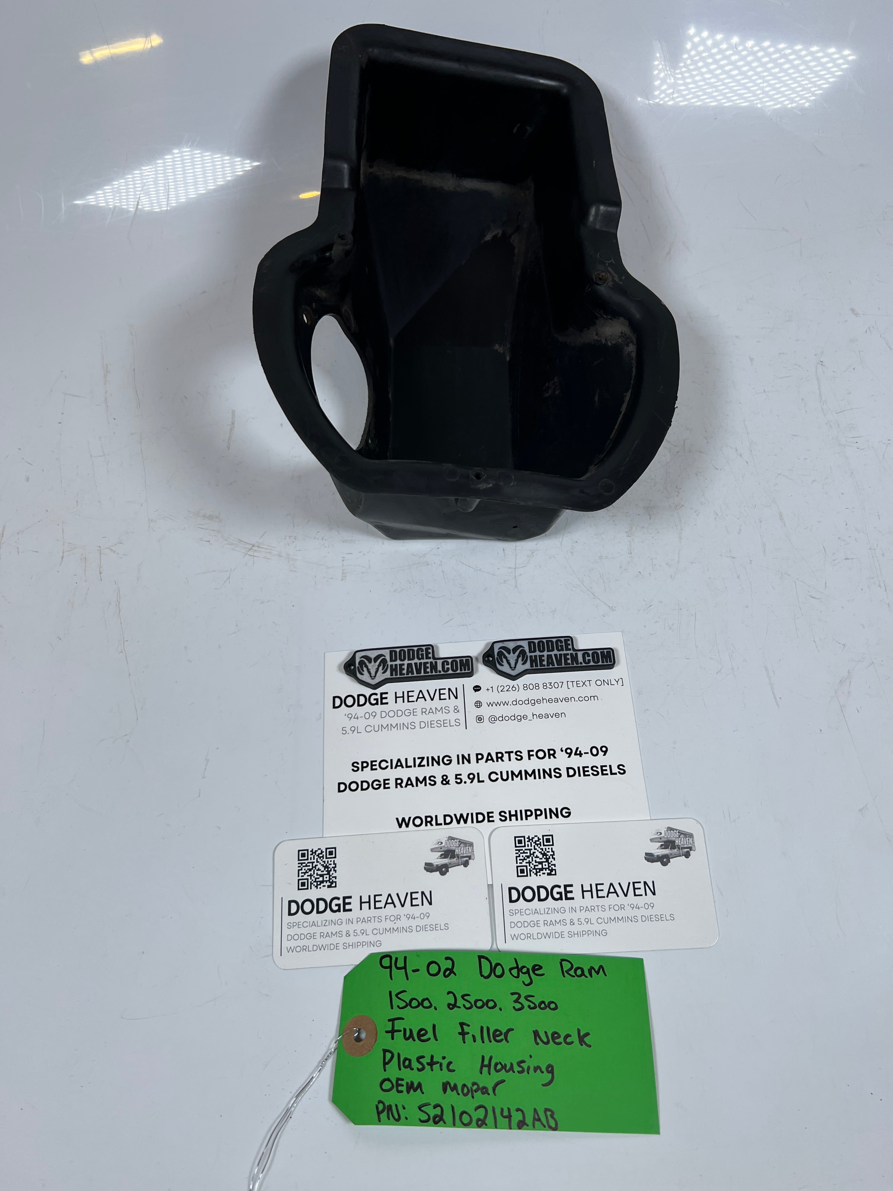 1994-2002 Dodge Ram 1500-3500 Fuel Filler Neck Plastic Housing
