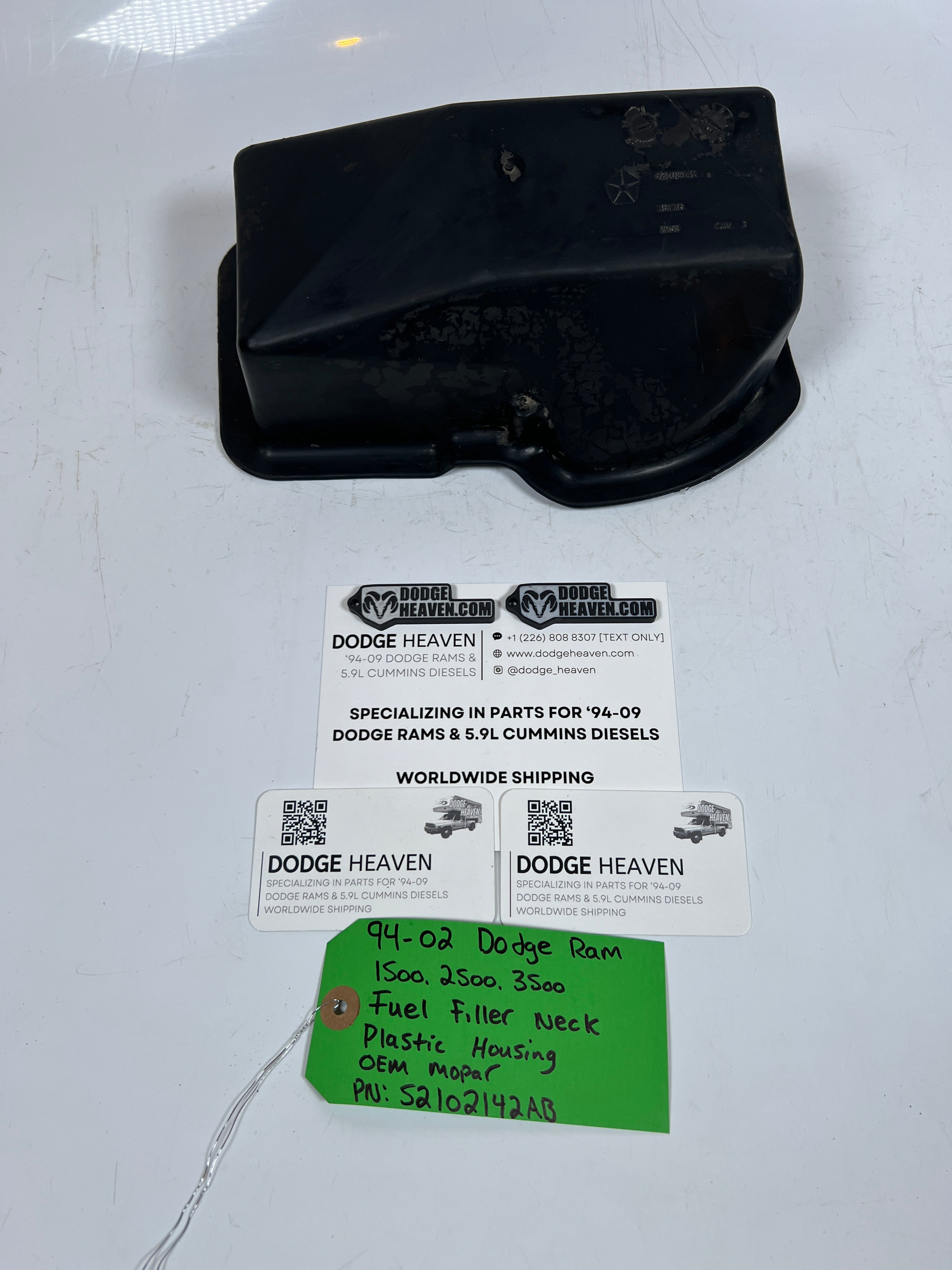 1994-2002 Dodge Ram 1500-3500 Fuel Filler Neck Plastic Housing