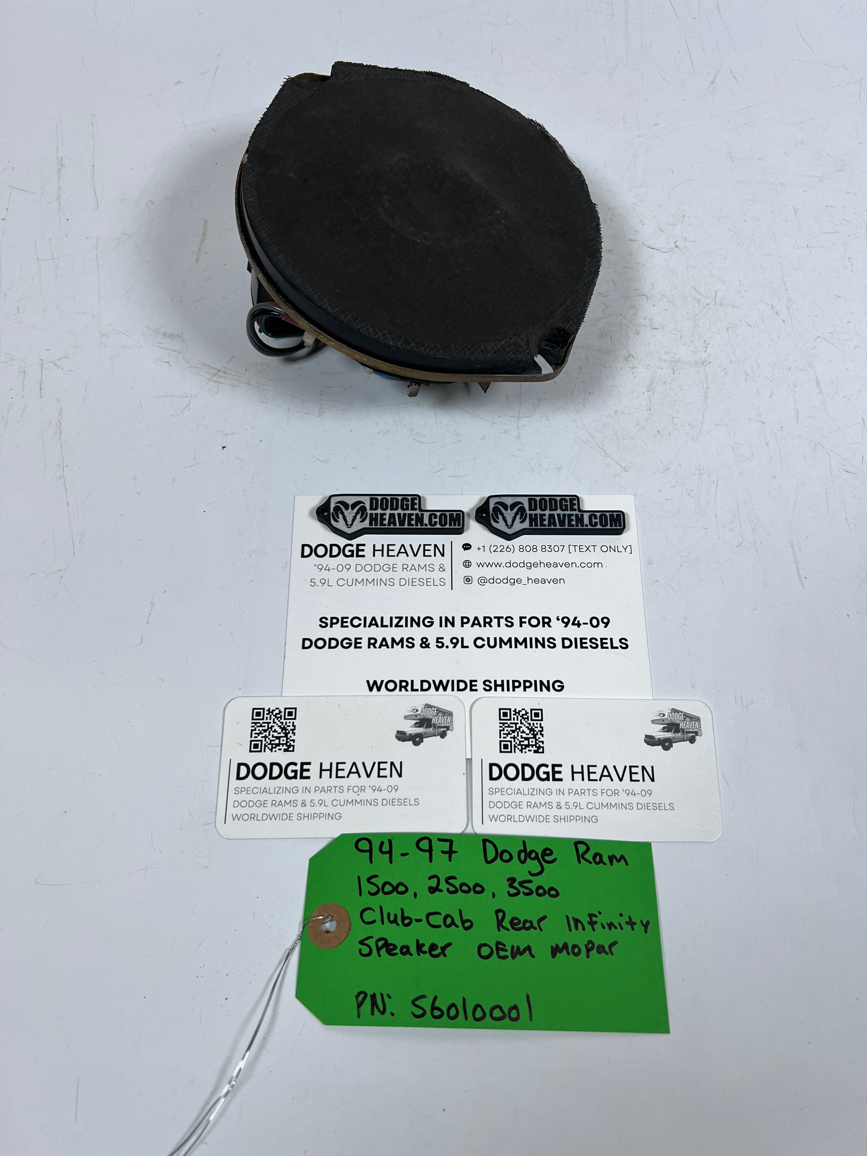 1994-1997 Dodge Ram 1500-3500 Club-Cab Rear infinity Speaker
