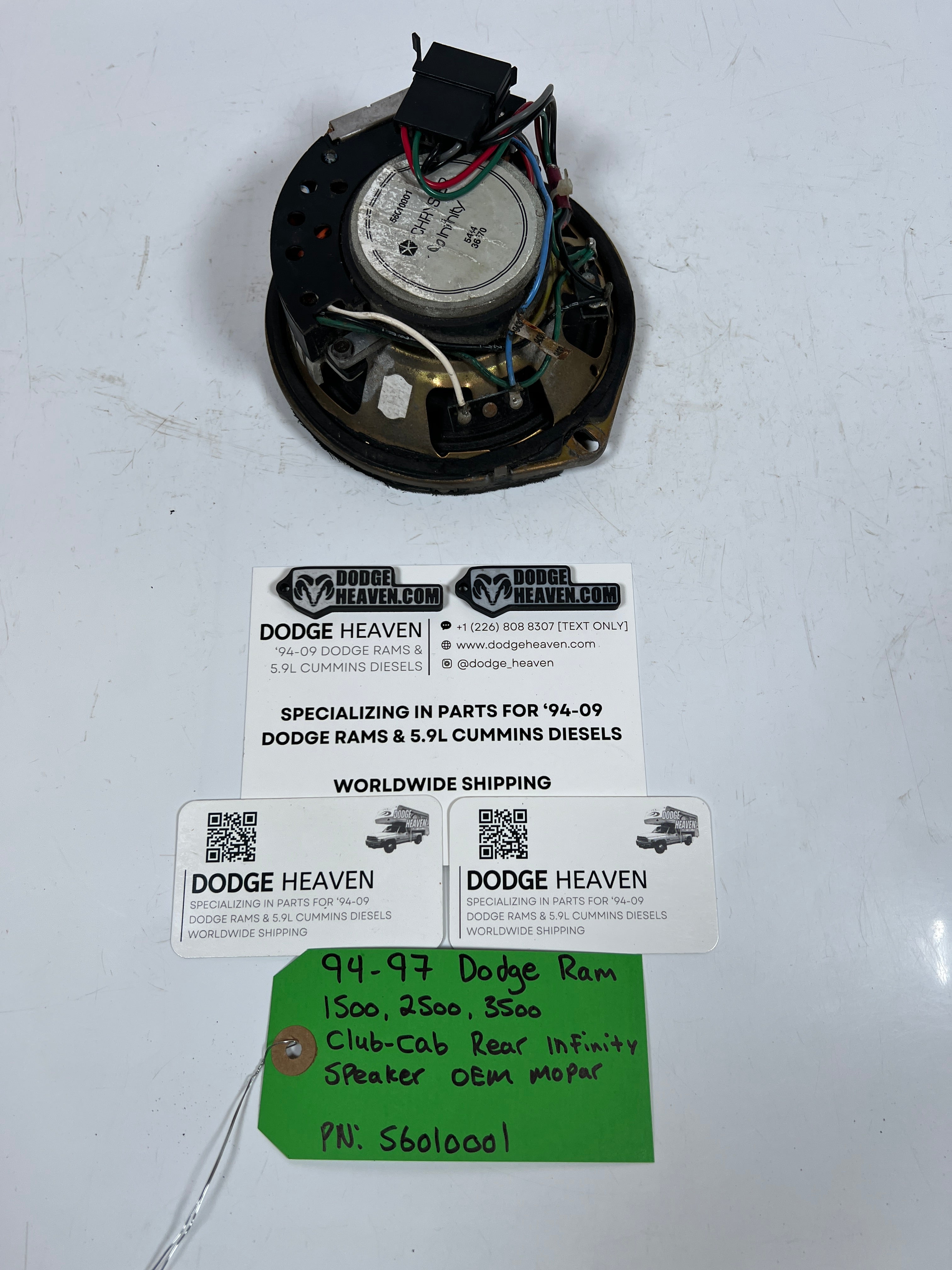 1994-1997 Dodge Ram 1500-3500 Club-Cab Rear infinity Speaker
