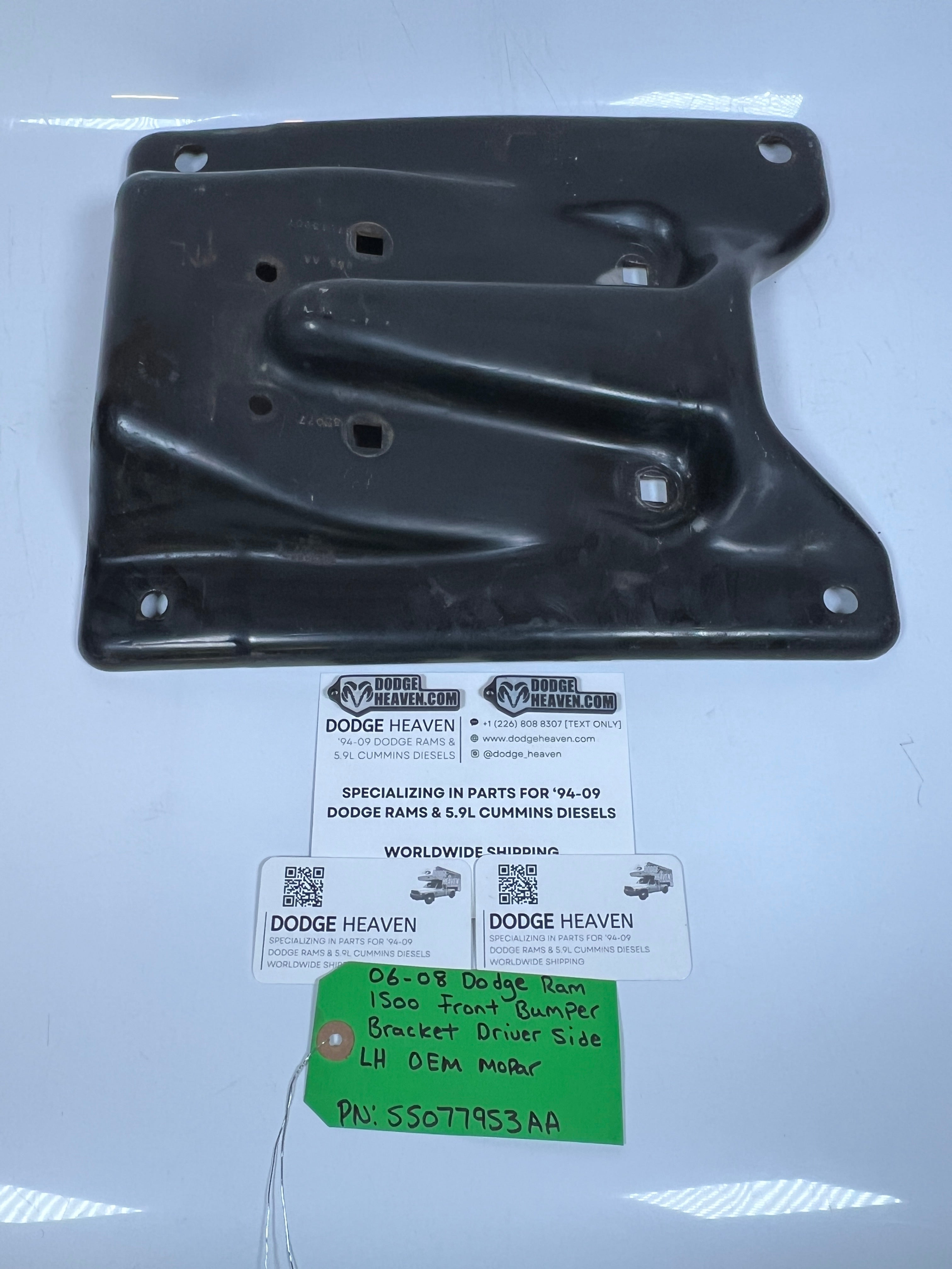 2006-2008 Dodge Ram 1500 Front Bumper Bracket Driver Side LH