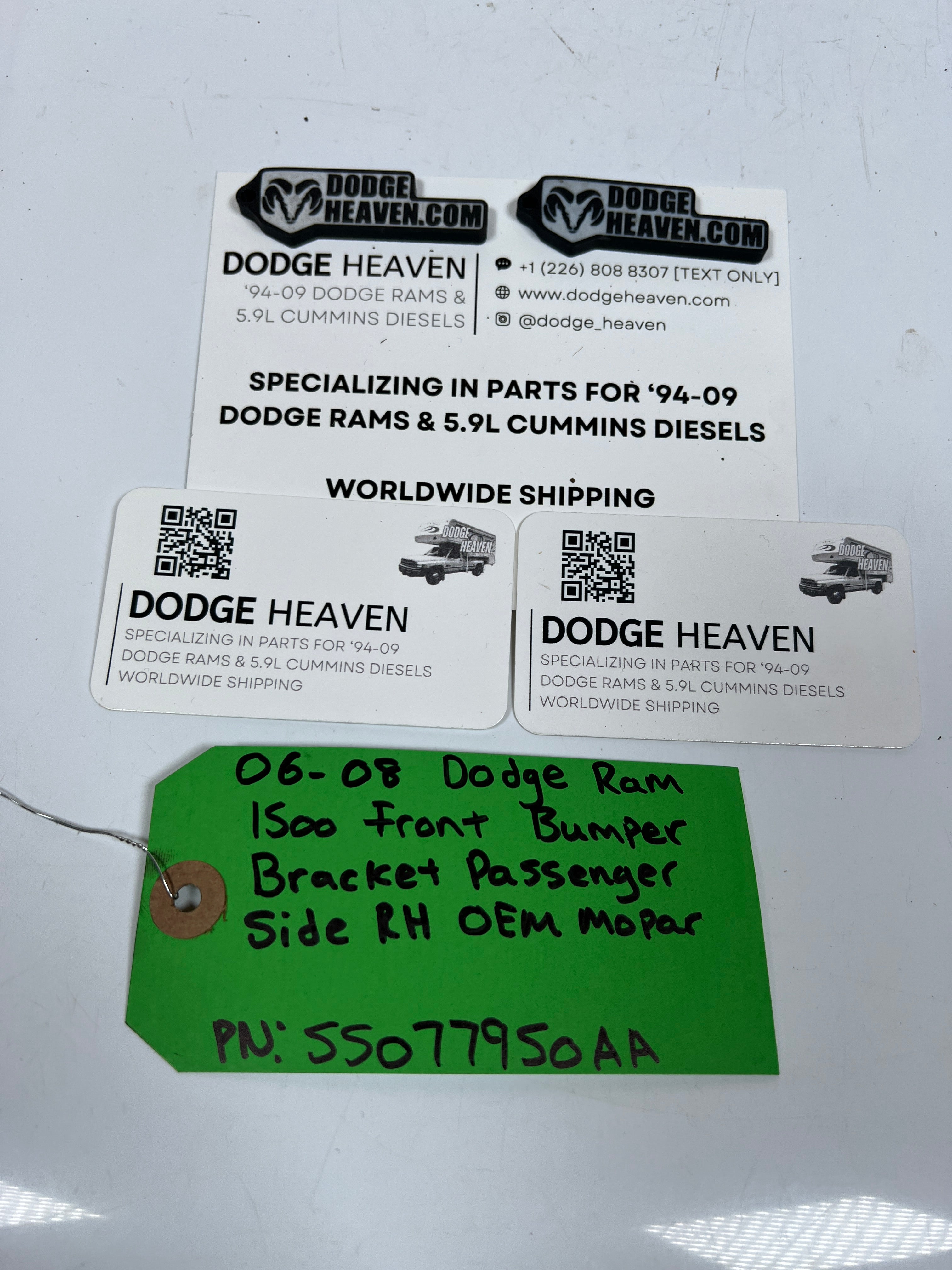 2006-2008 Dodge Ram 1500 Front Bumper Bracket Passenger Side RH