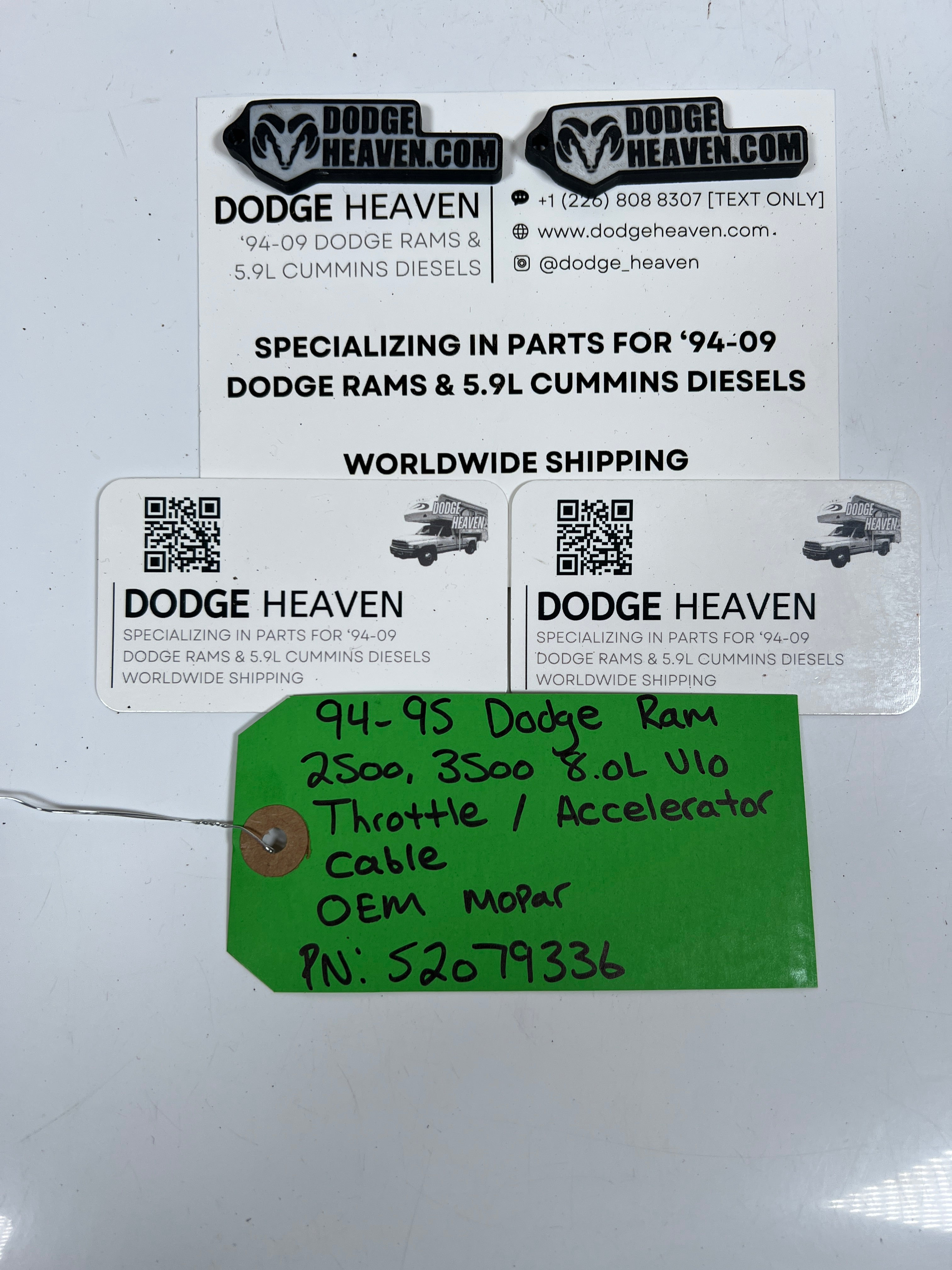 1994-1995 Dodge Ram 2500 3500 8.0L V10 Throttle Accelerator Cable