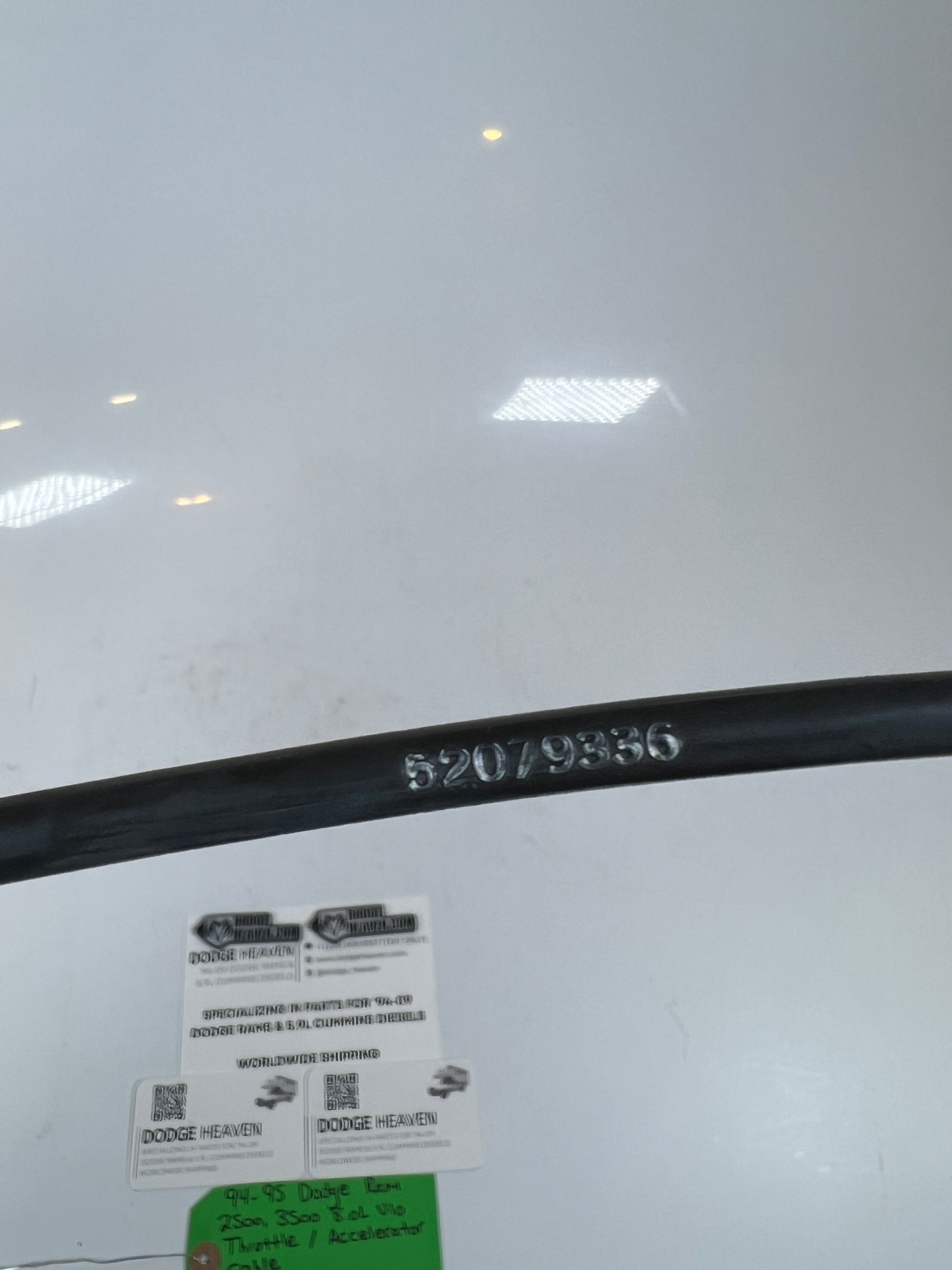 1994-1995 Dodge Ram 2500 3500 8.0L V10 Throttle Accelerator Cable
